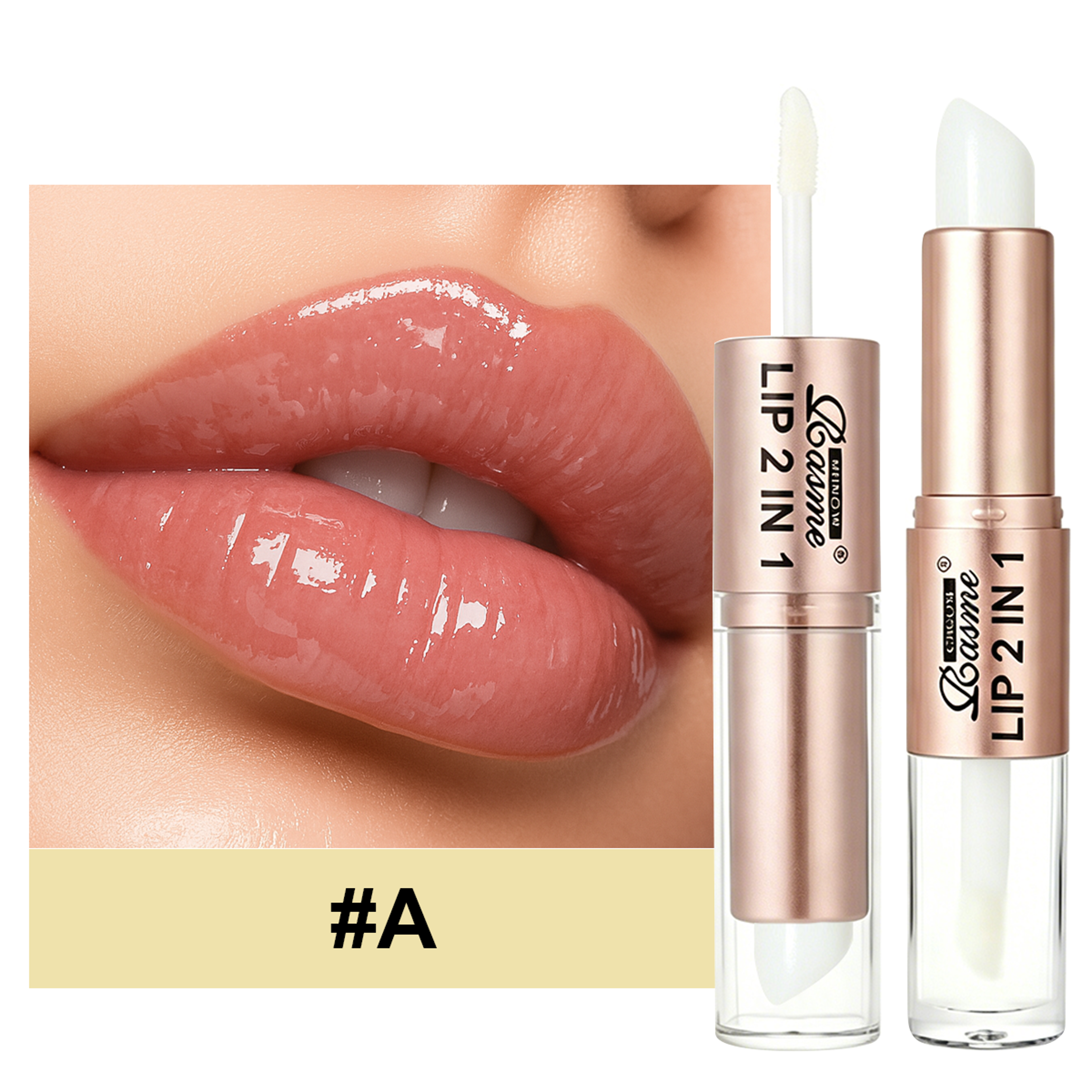2in1 Lip Liner And Gloss Waterproof Matte Lip Contour With Mirror Shine 11