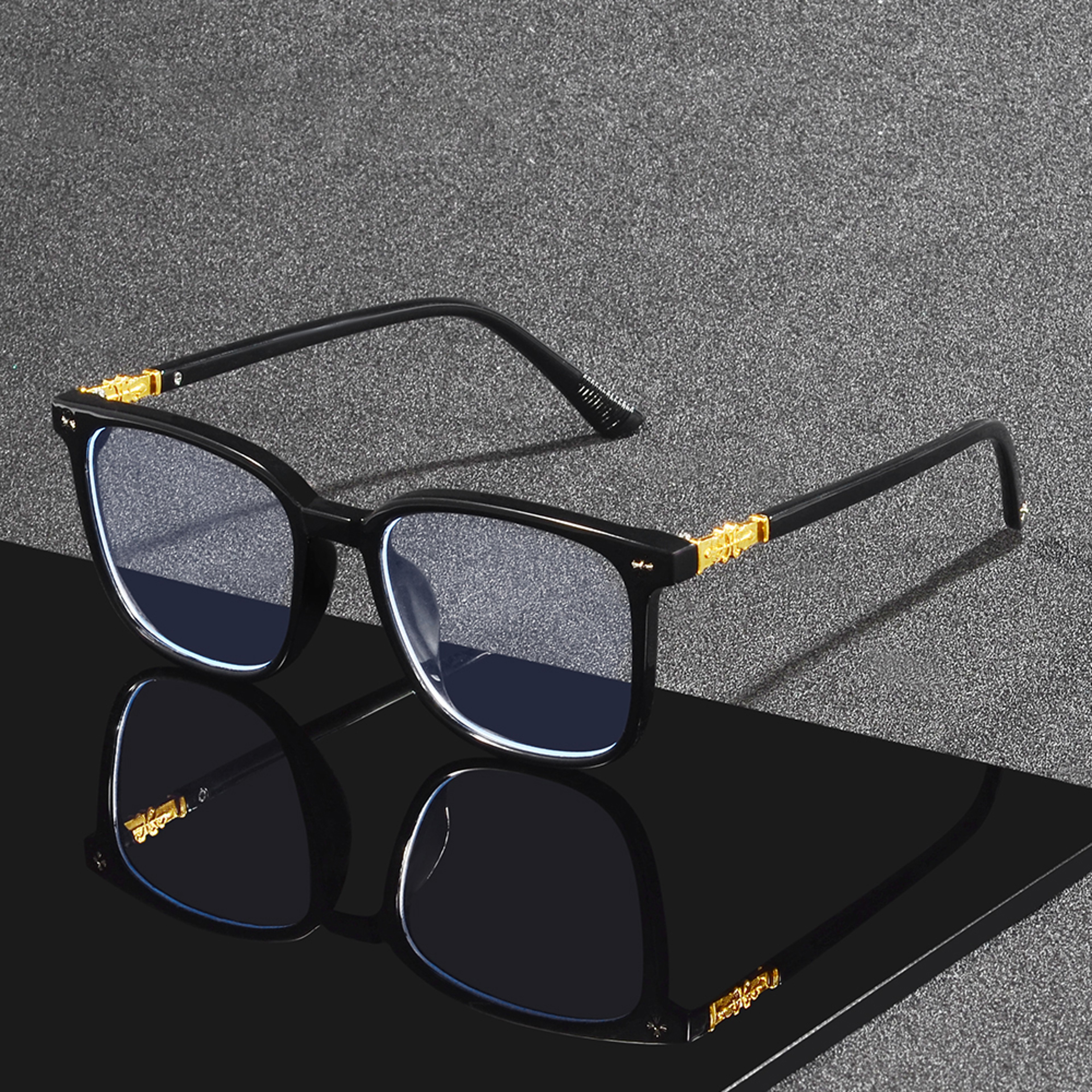 Blue Light Blocking Glasses With Square Alloy Frames For Women And Men 7