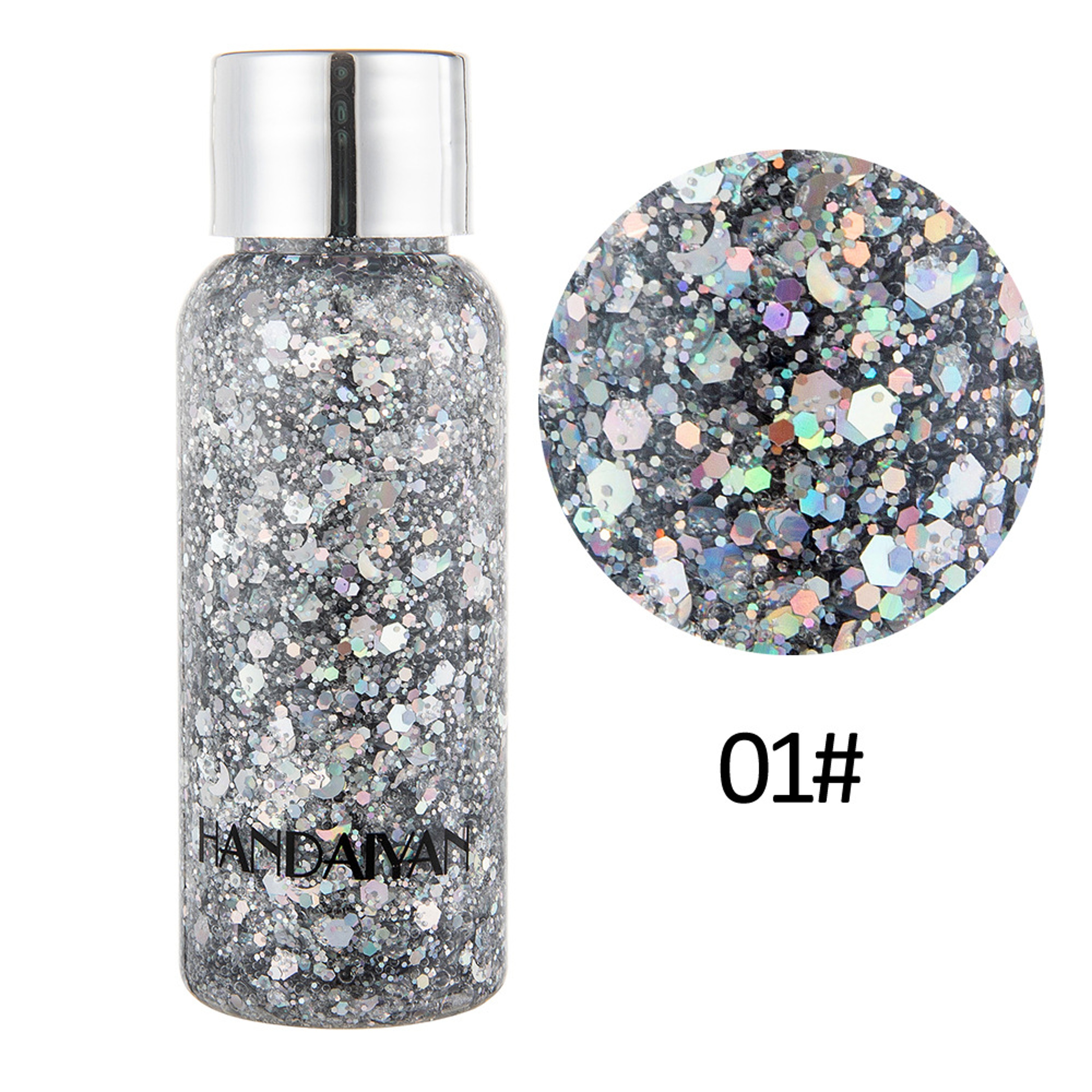 Waterproof Body Glitter Gel For Face Hair And Nails  High Shine Festival Makeup 0