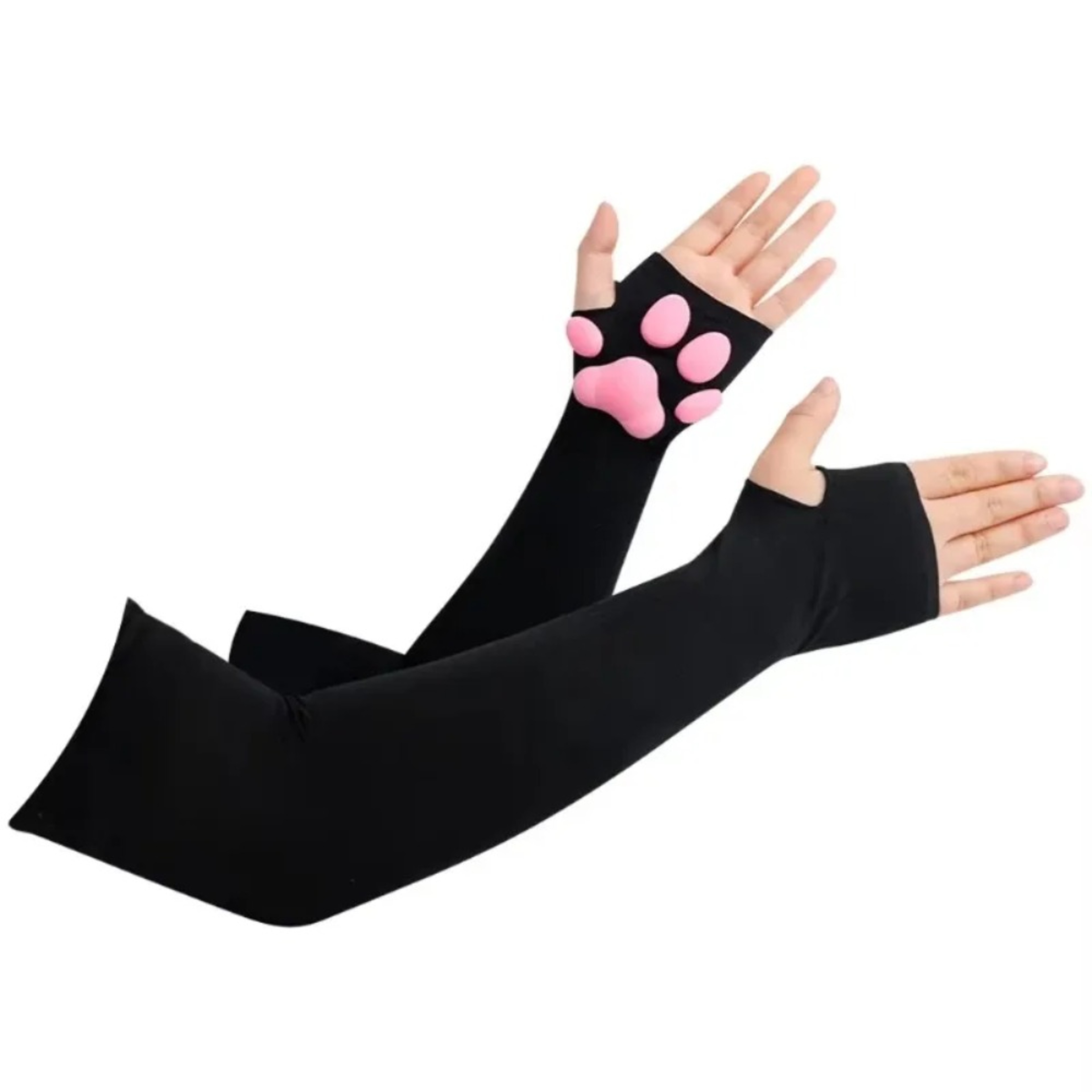 Womens Cat Paw Knit Gloves For Cosplay And Sports 8