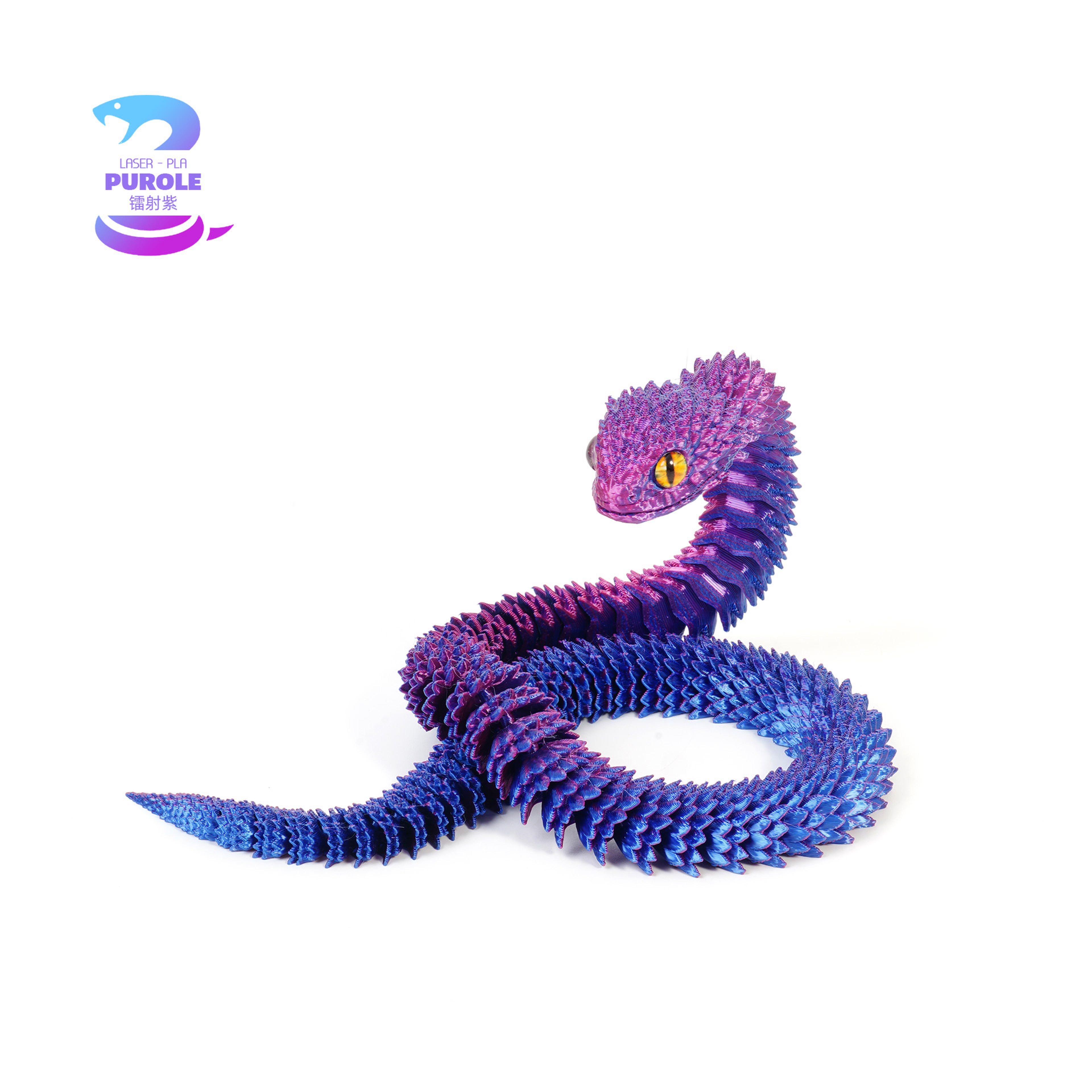 3D Printed Snake Fidget Toy With Movable Joints And Realistic Design 7