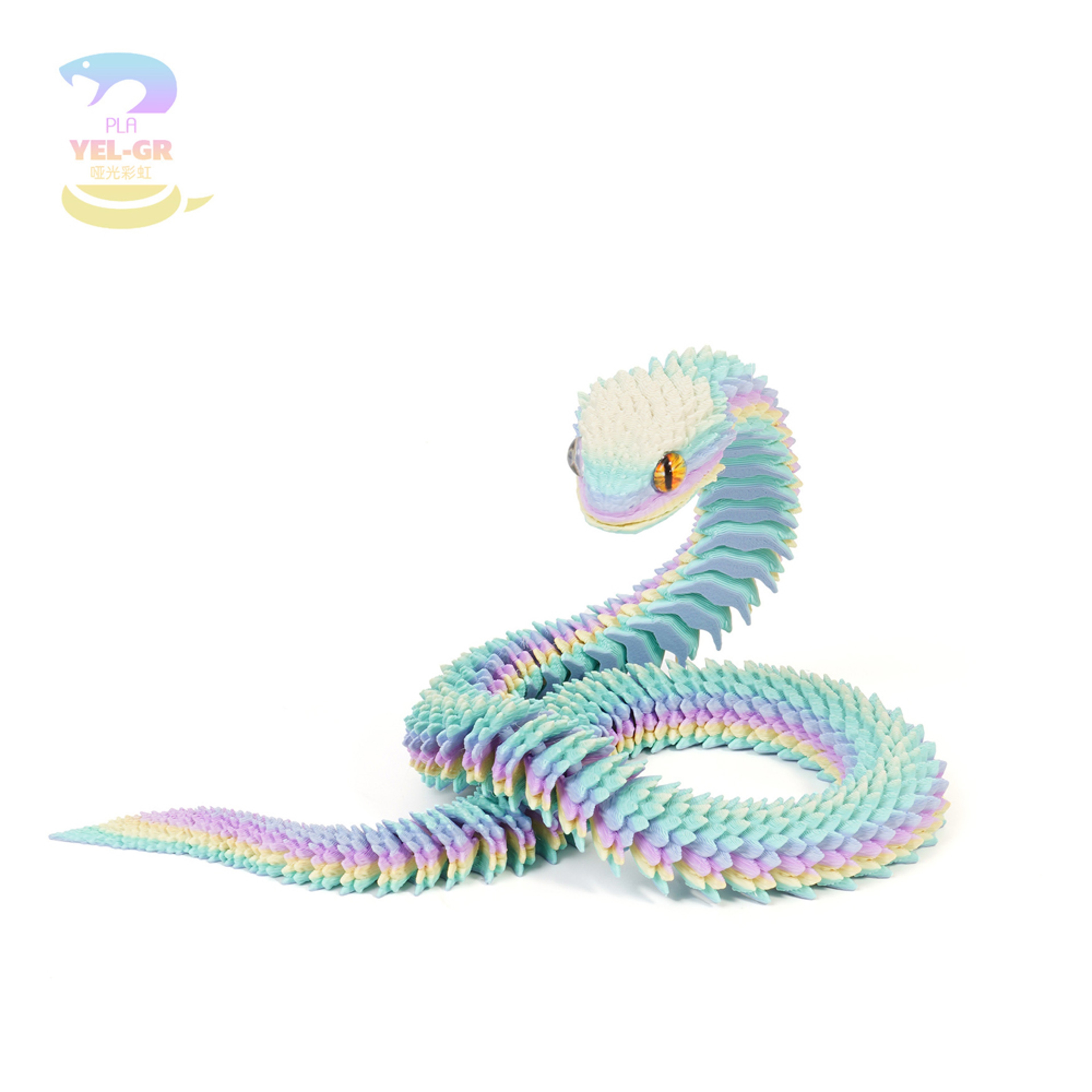 3D Printed Snake Fidget Toy With Movable Joints And Realistic Design 9