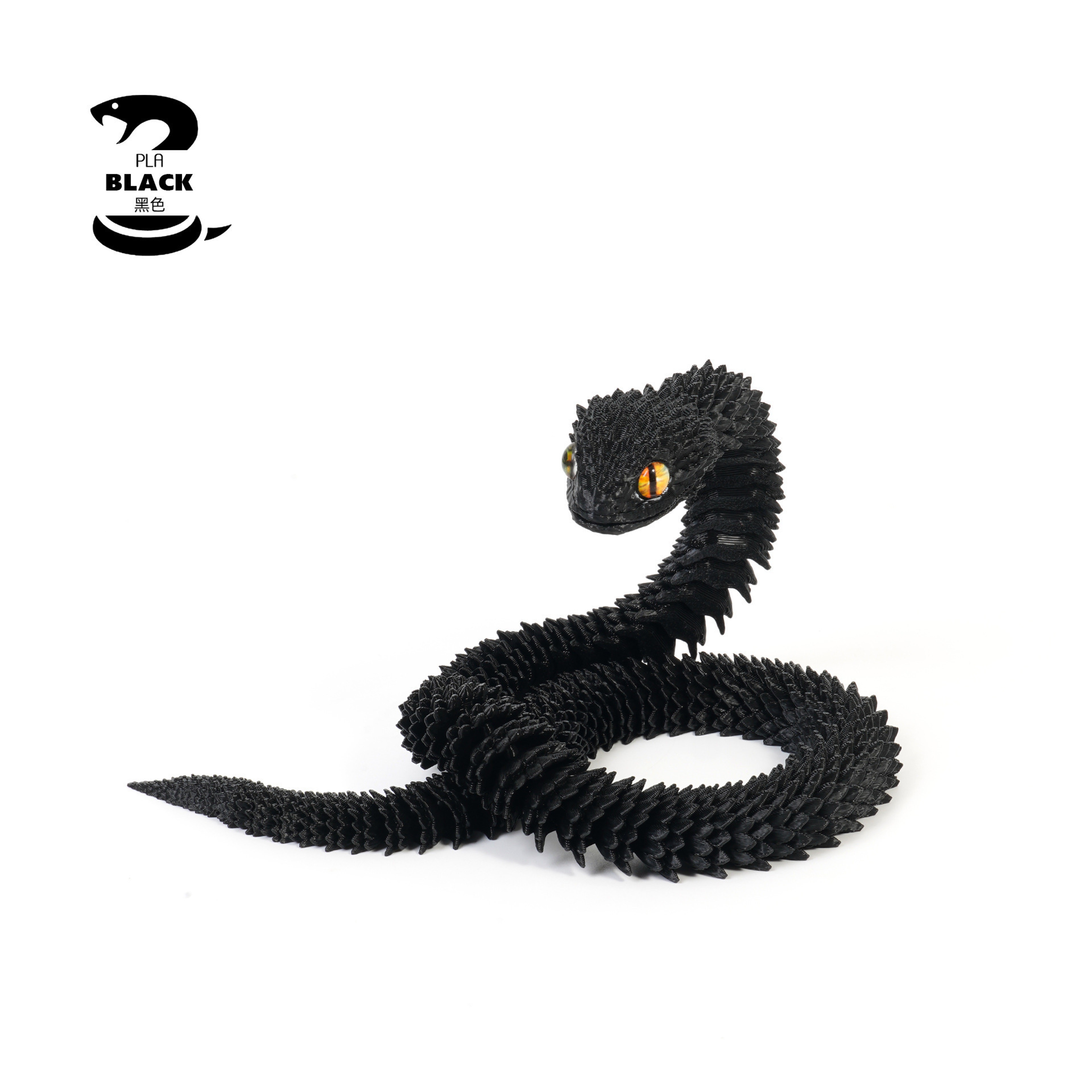 3D Printed Snake Fidget Toy With Movable Joints And Realistic Design 10
