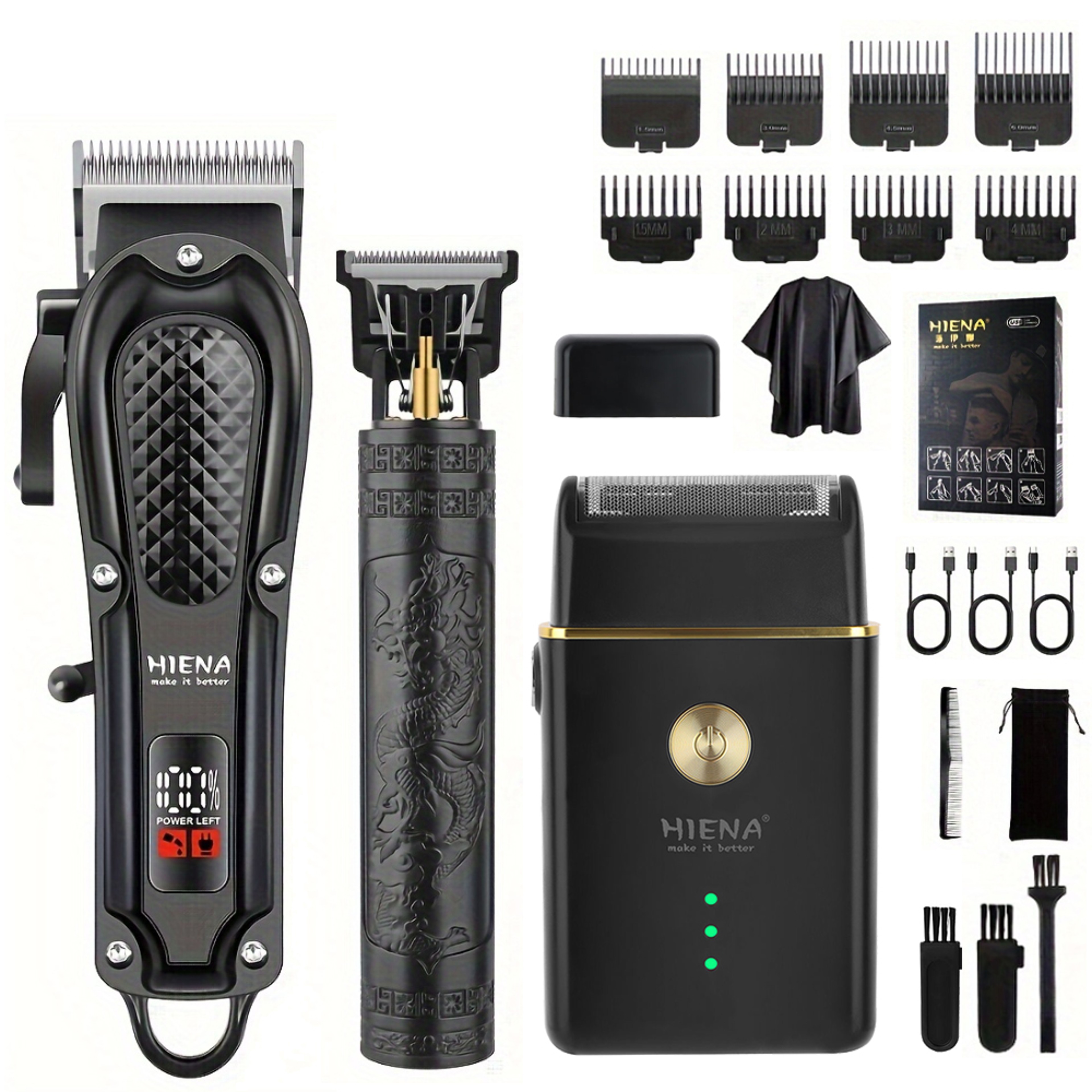 Cordless Hair Clipper And Trimmer With LCD Display And Stainless Steel Blades 1