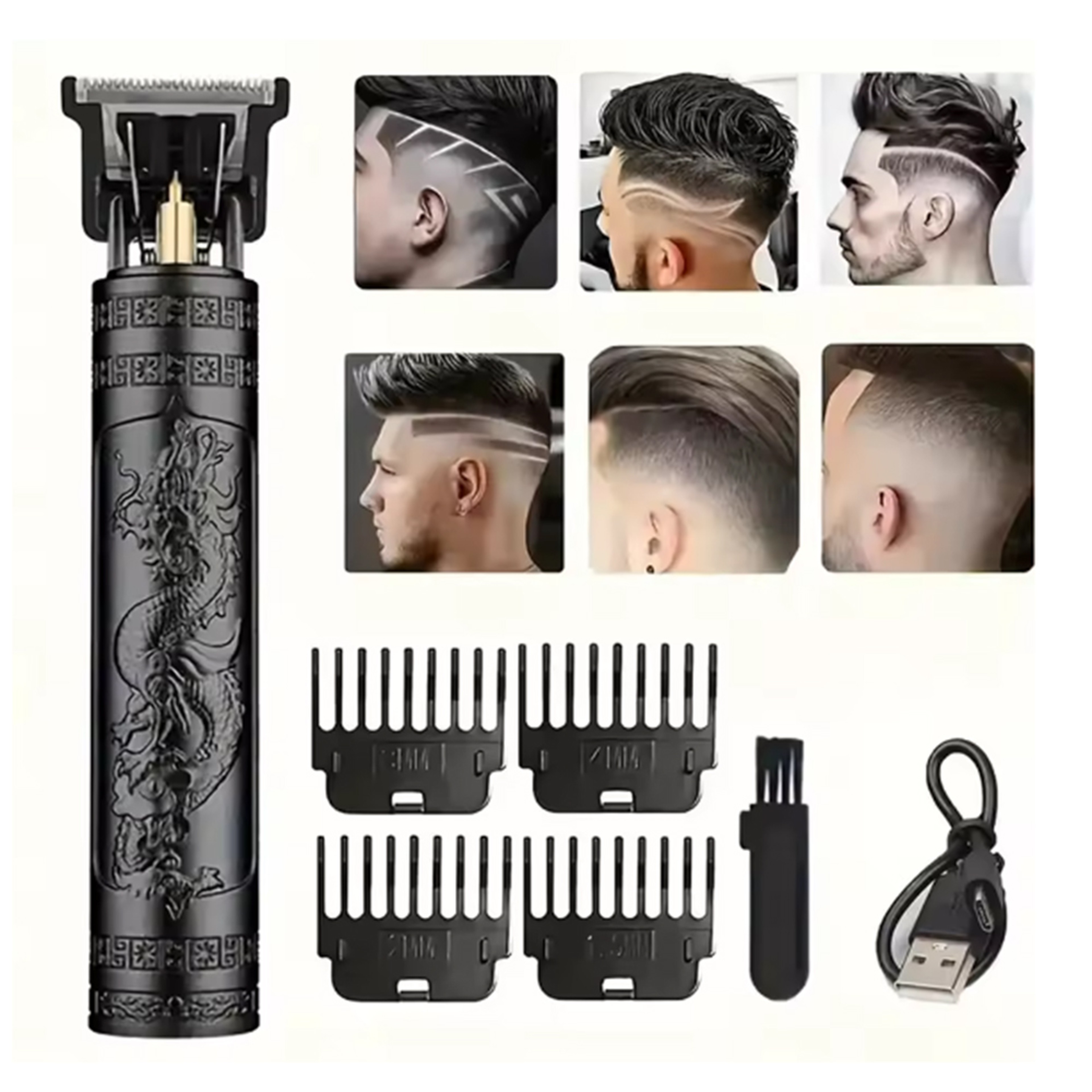 Cordless Hair Clipper And Trimmer With LCD Display And Stainless Steel Blades 9