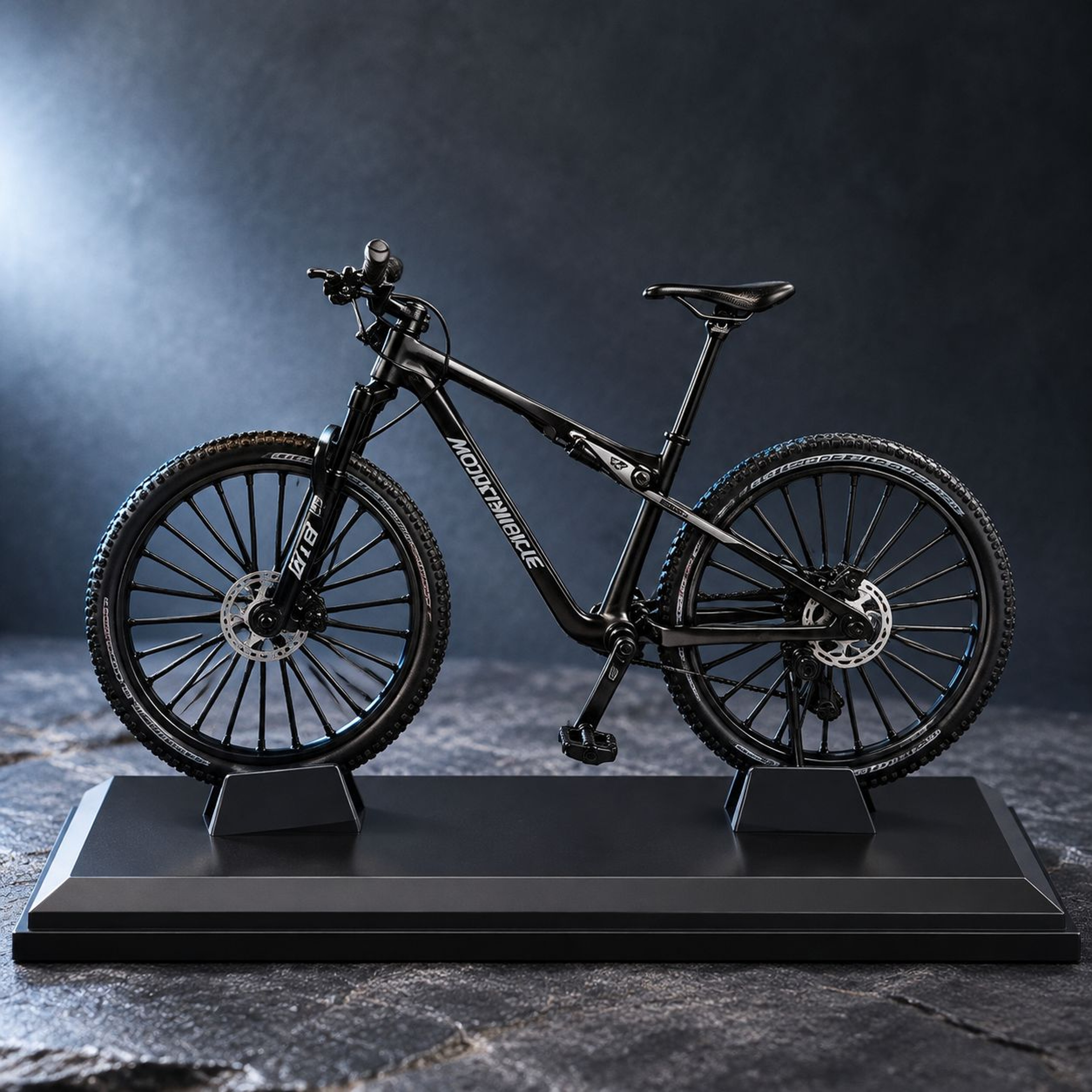 Alloy Mountain Bike Model With Working Gears And Dual Suspension 3