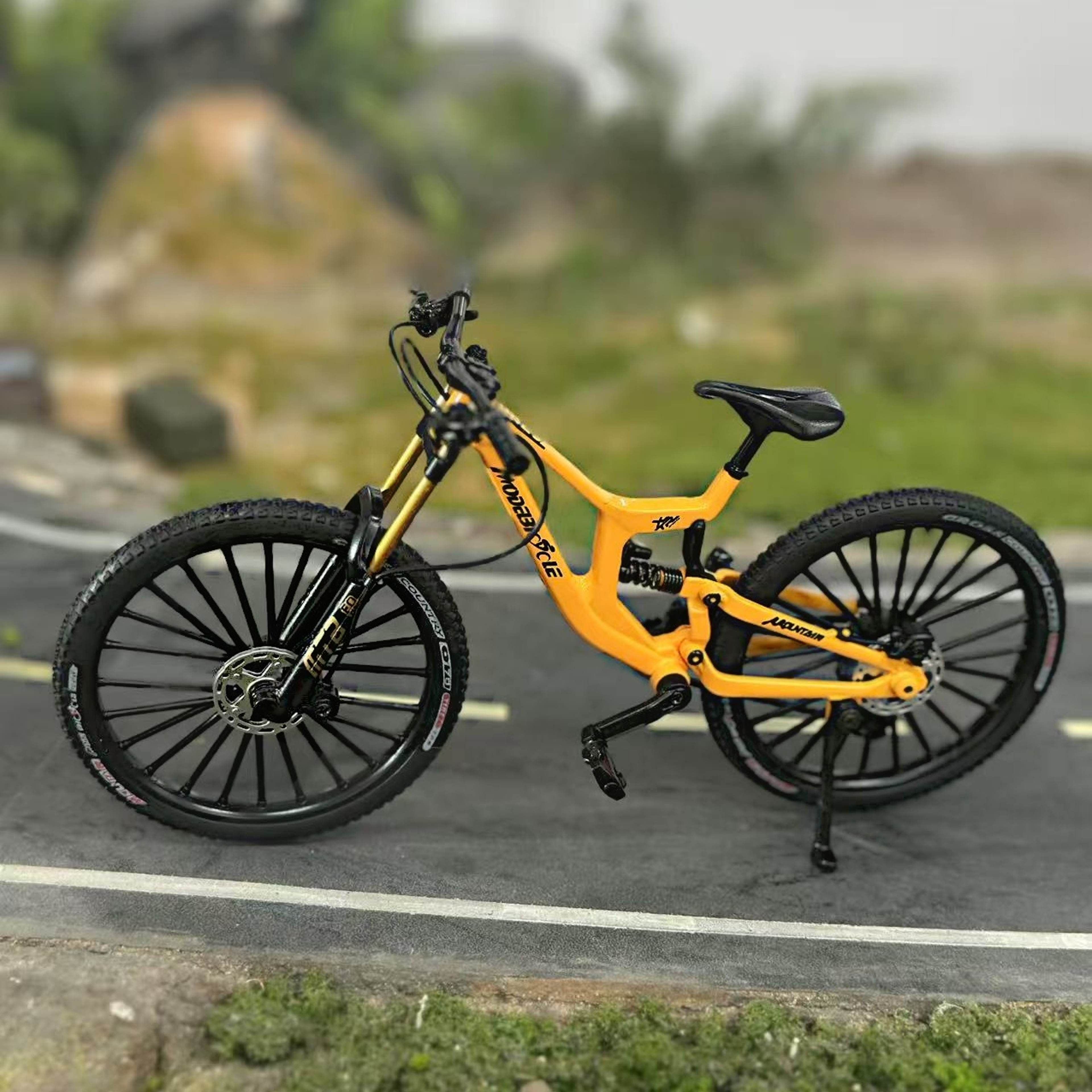 Alloy Mountain Bike Model With Working Gears And Dual Suspension 20