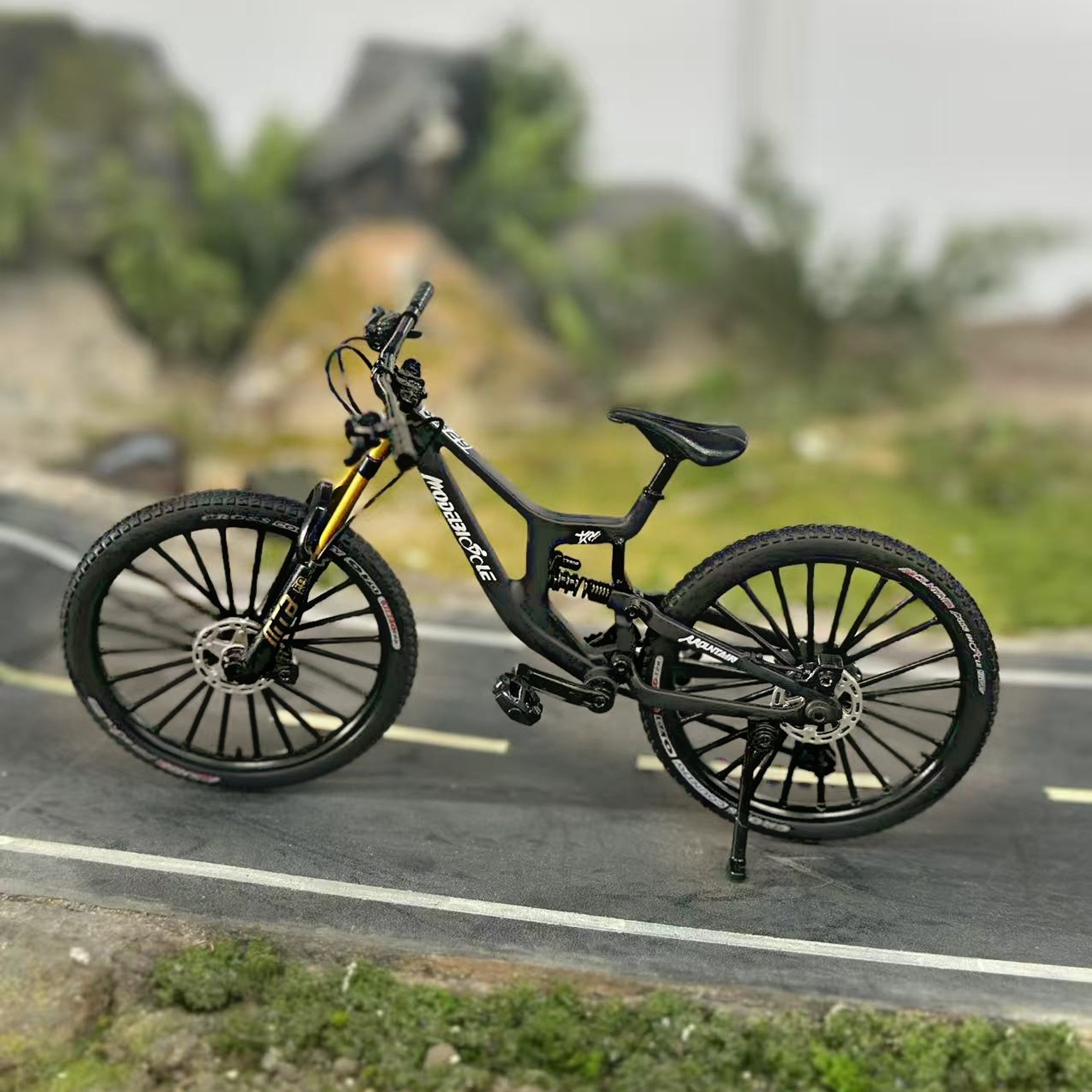 Alloy Mountain Bike Model With Working Gears And Dual Suspension 22
