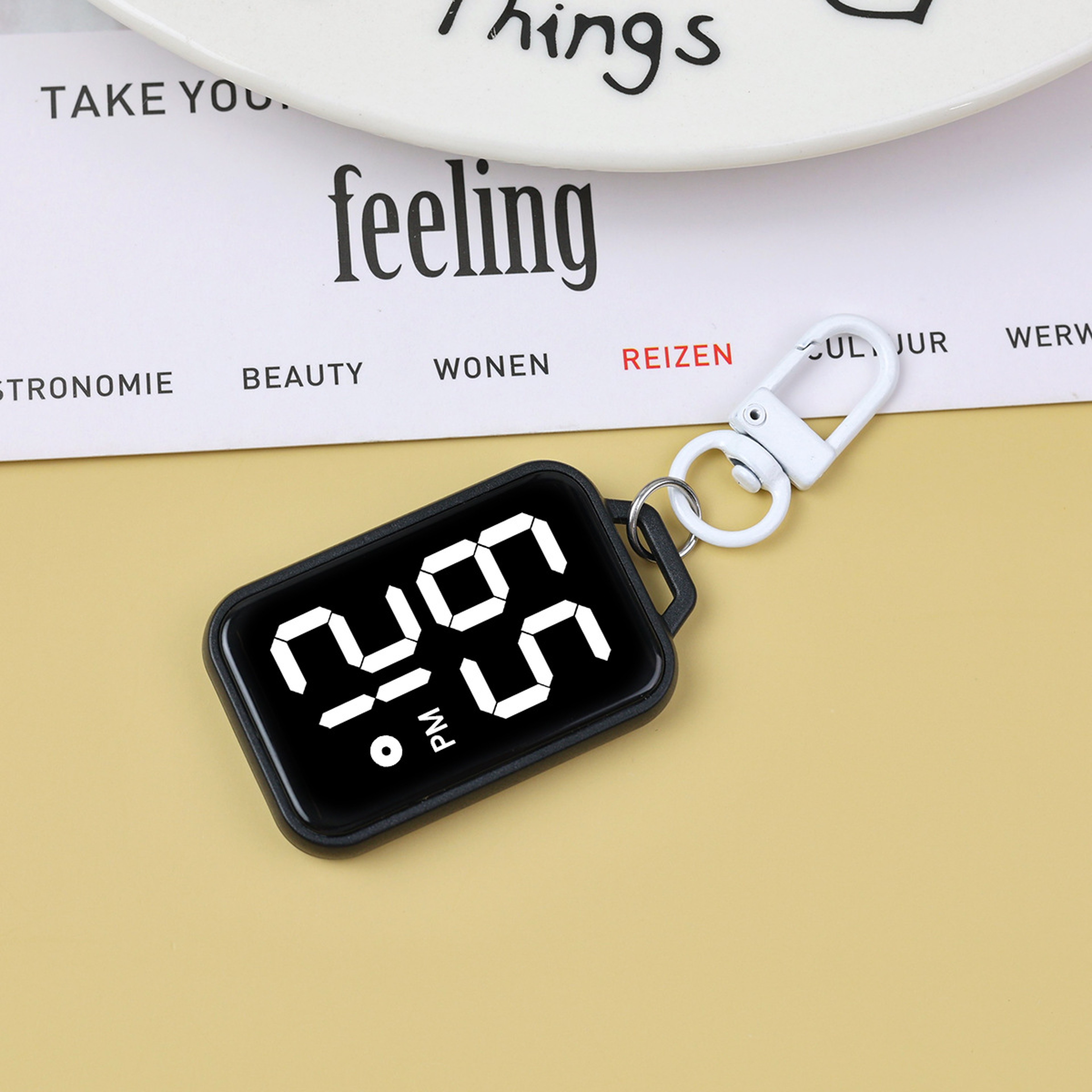 Digital Keychain Pocket Watch With Touch Screen And Large Number Display 1