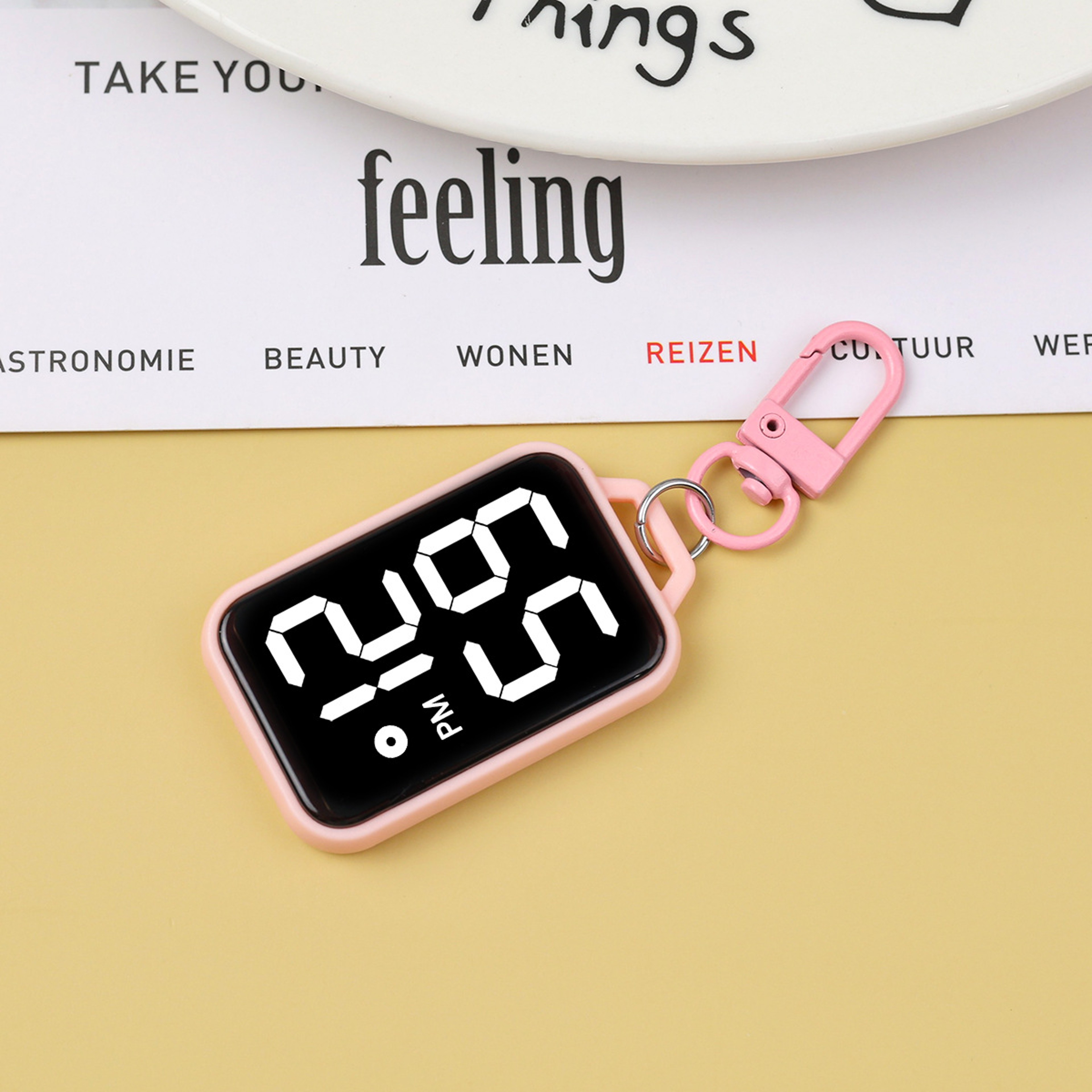 Digital Keychain Pocket Watch With Touch Screen And Large Number Display 3