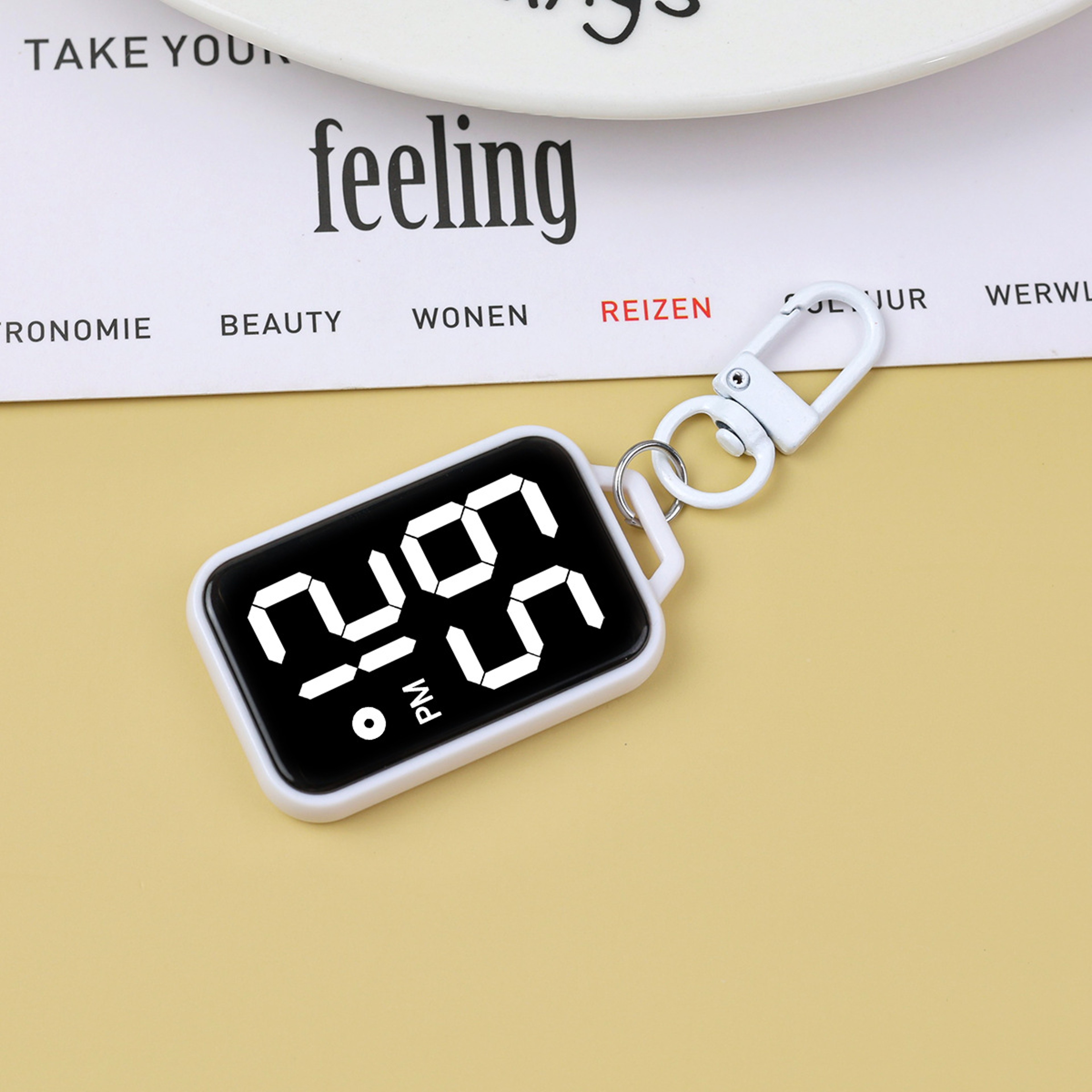 Digital Keychain Pocket Watch With Touch Screen And Large Number Display 7