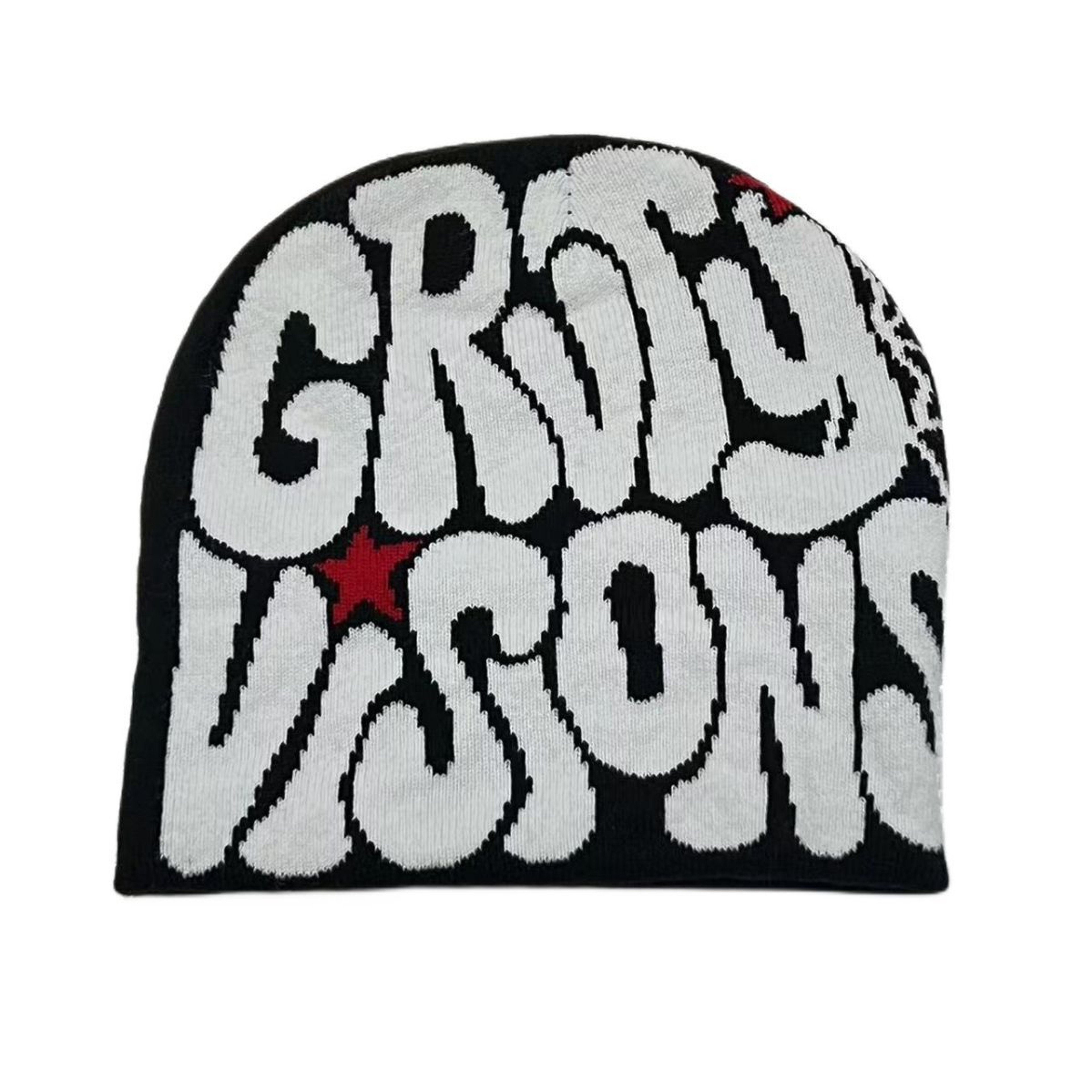Unisex Y2K Knit Beanie Hat With Graphic Print For Winter 2