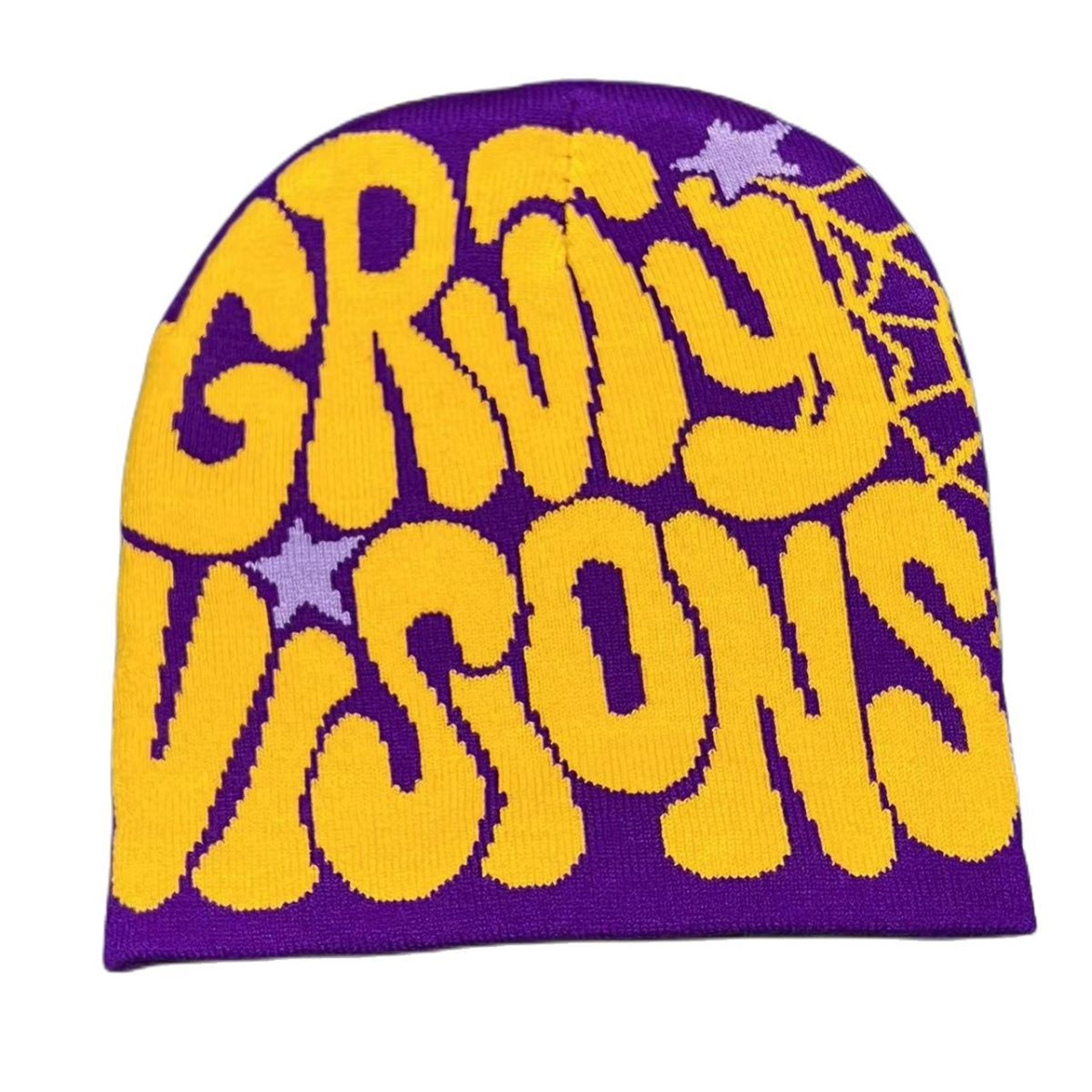 Unisex Y2K Knit Beanie Hat With Graphic Print For Winter 3