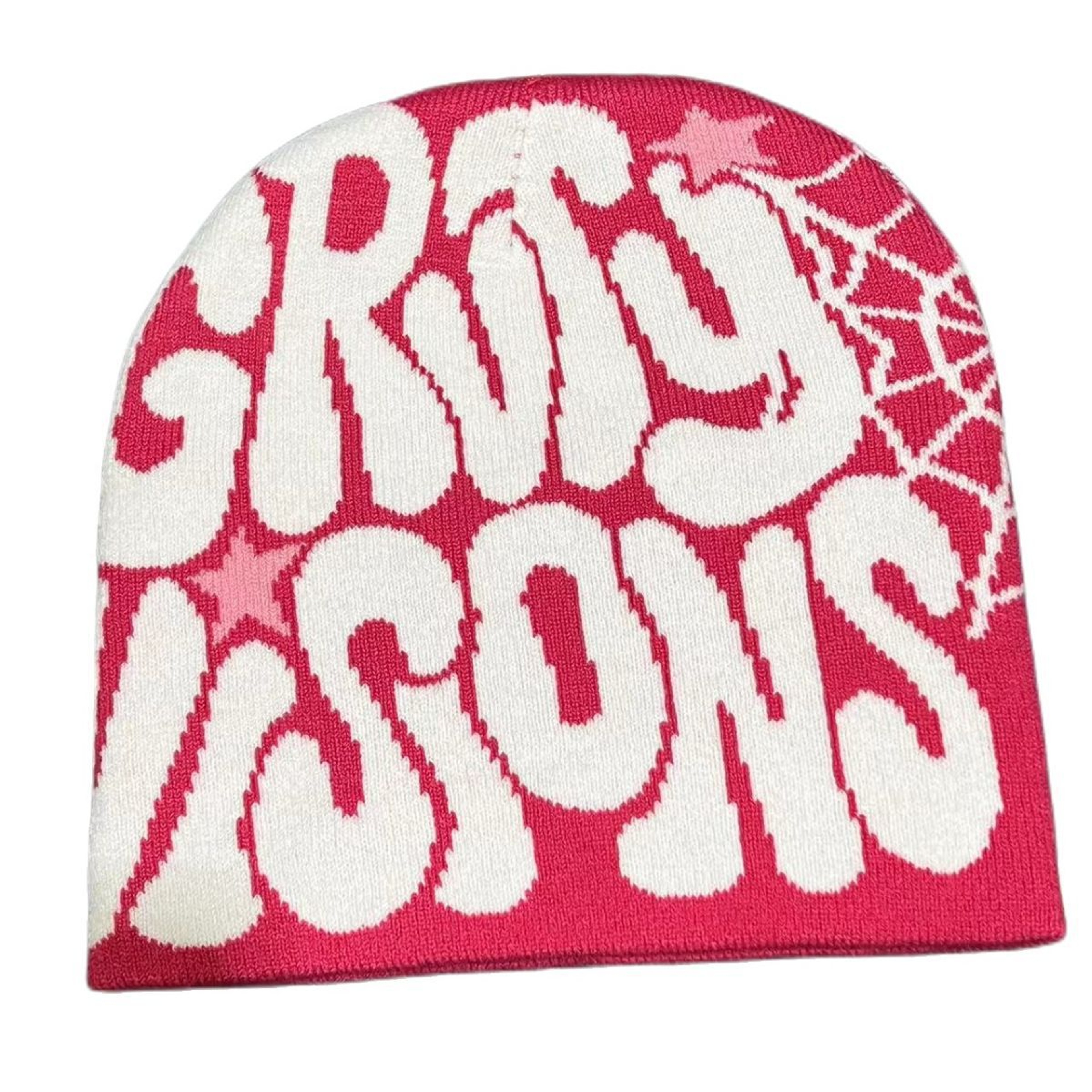 Unisex Y2K Knit Beanie Hat With Graphic Print For Winter 4