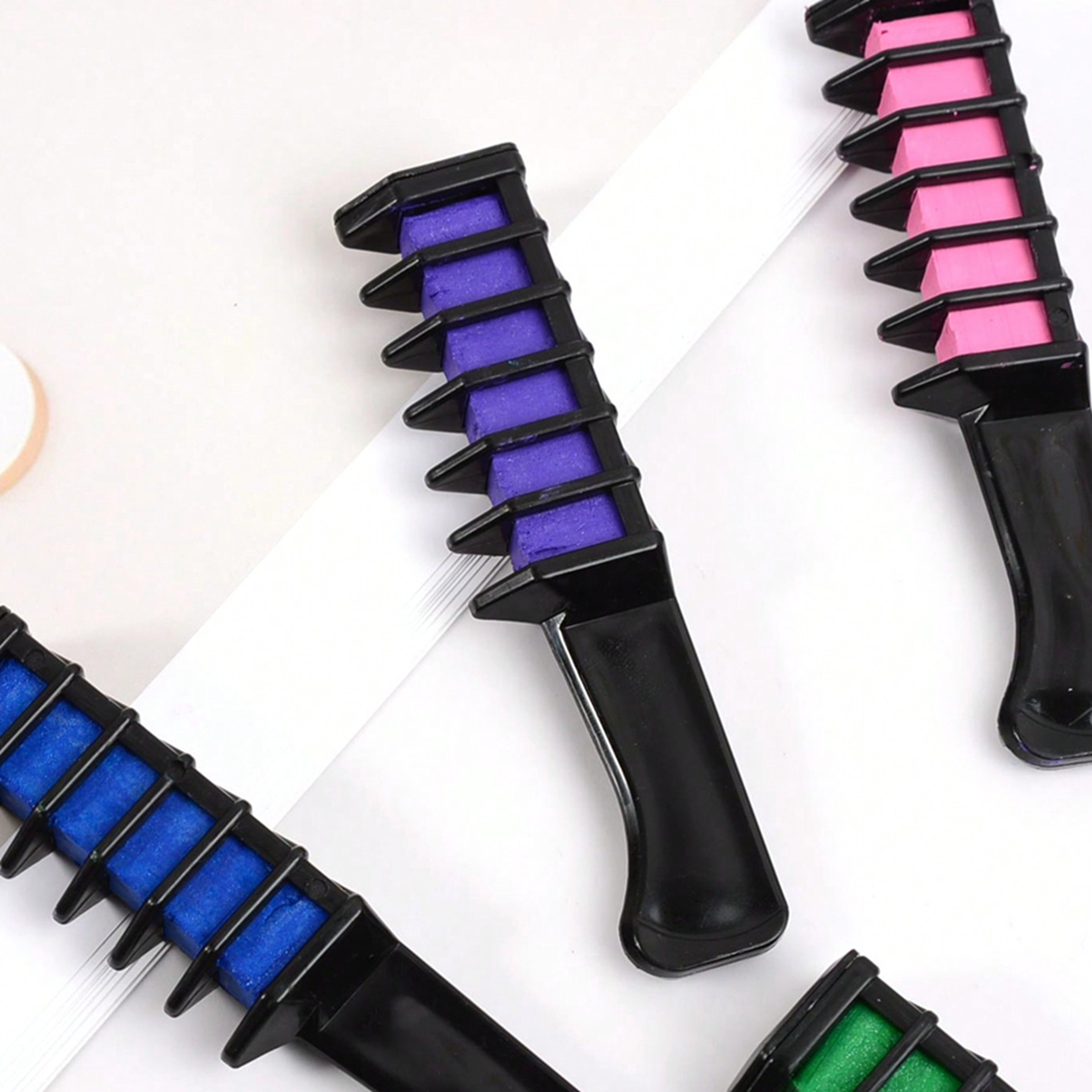 6Piece Temporary Hair Color Chalk Comb Set For Kids And DIY Styling 5