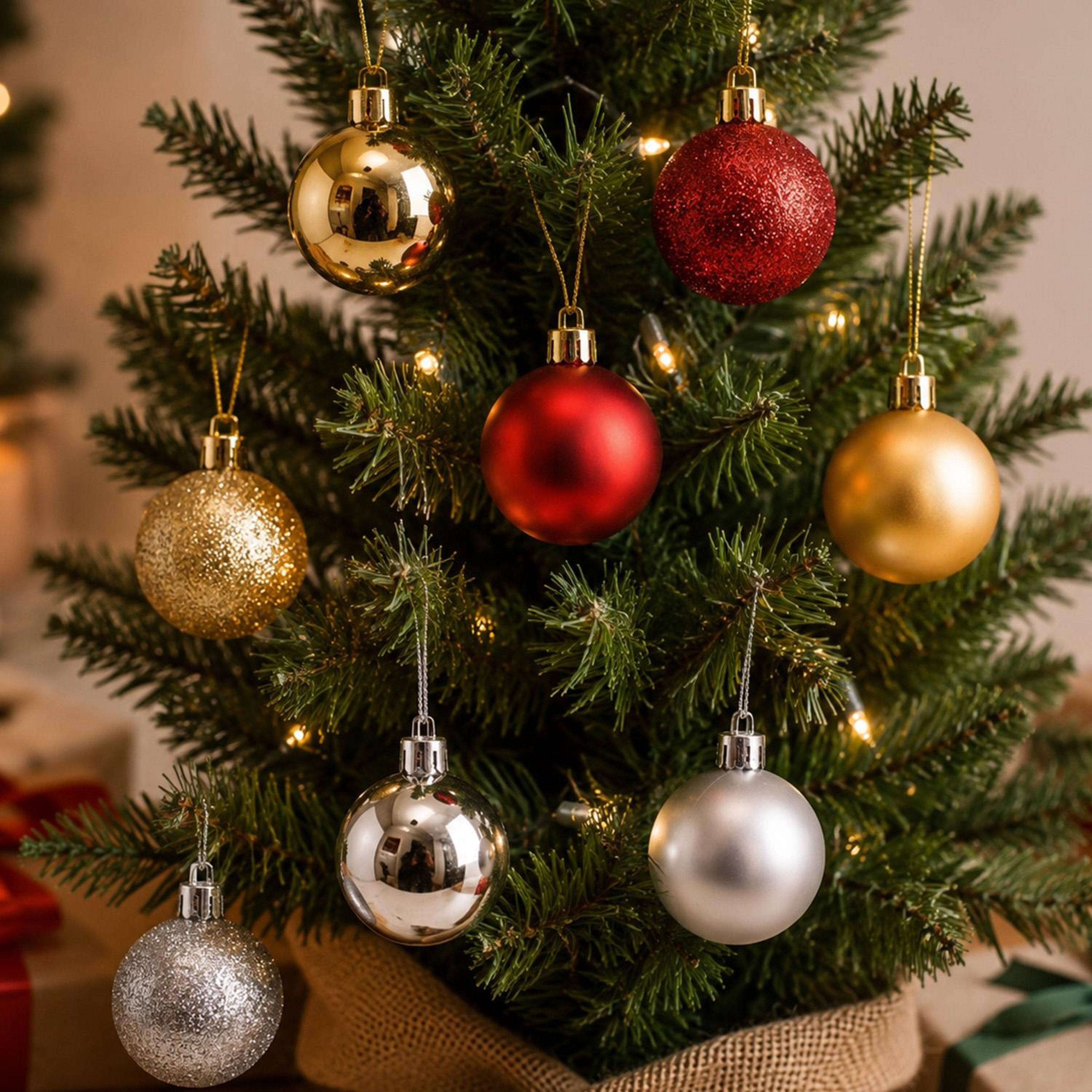 Mini Christmas Ball Ornaments With Glitter Matte And Glossy Finishes 3