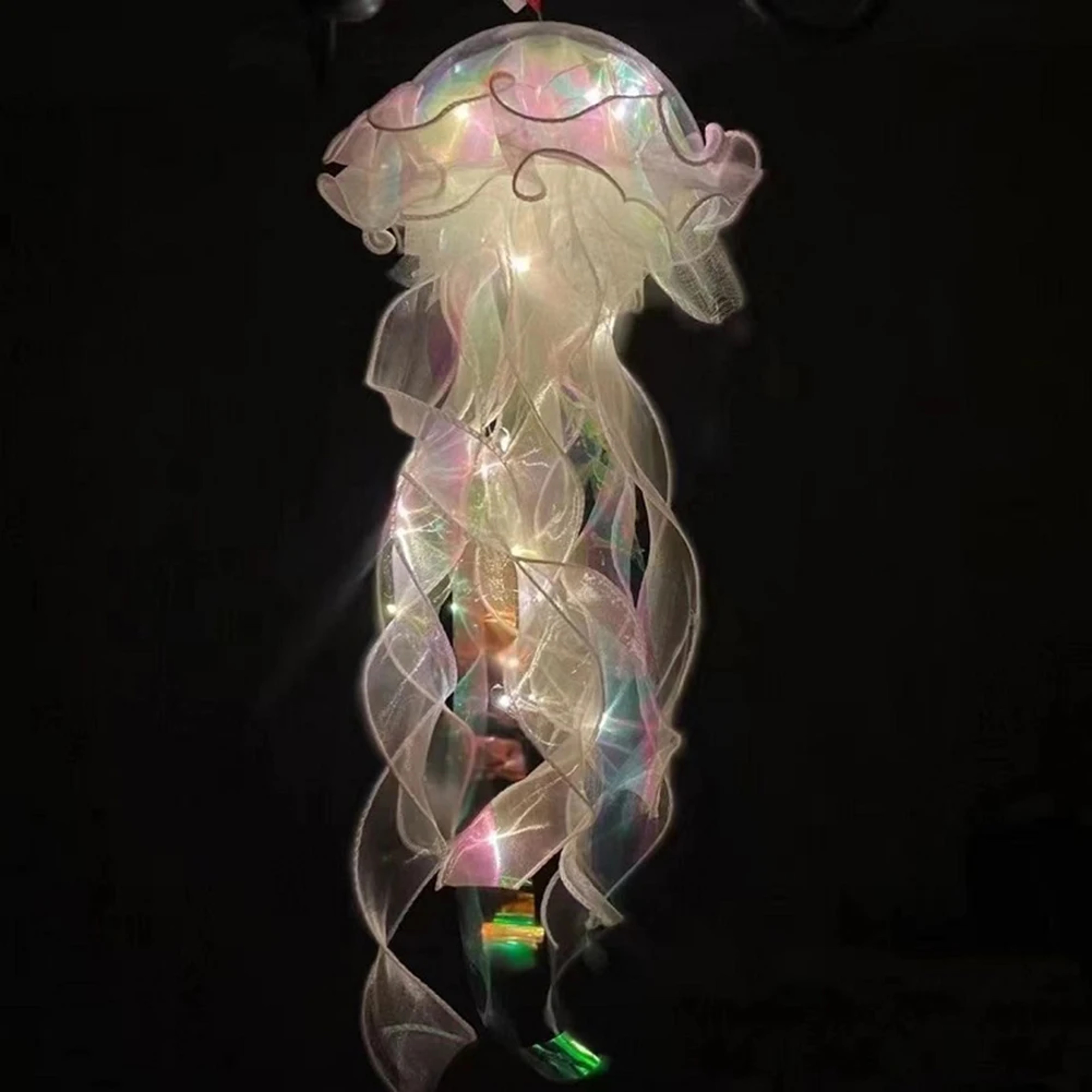 DIY Colorful Jellyfish Lantern For Mermaid Theme Parties And Bedroom Decor 10