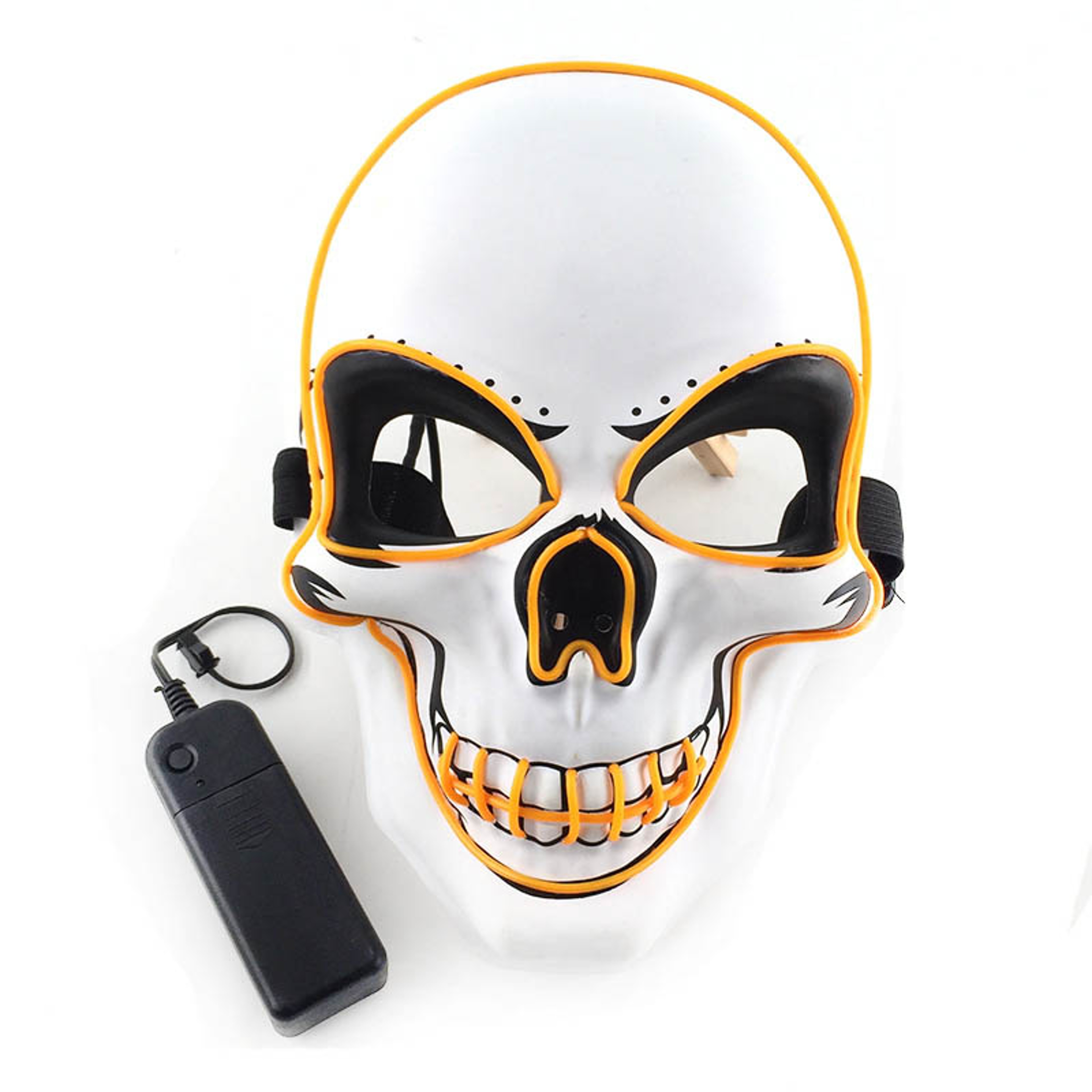 Light Up Halloween Skeleton Mask And LED Gloves Costume Accessories 4