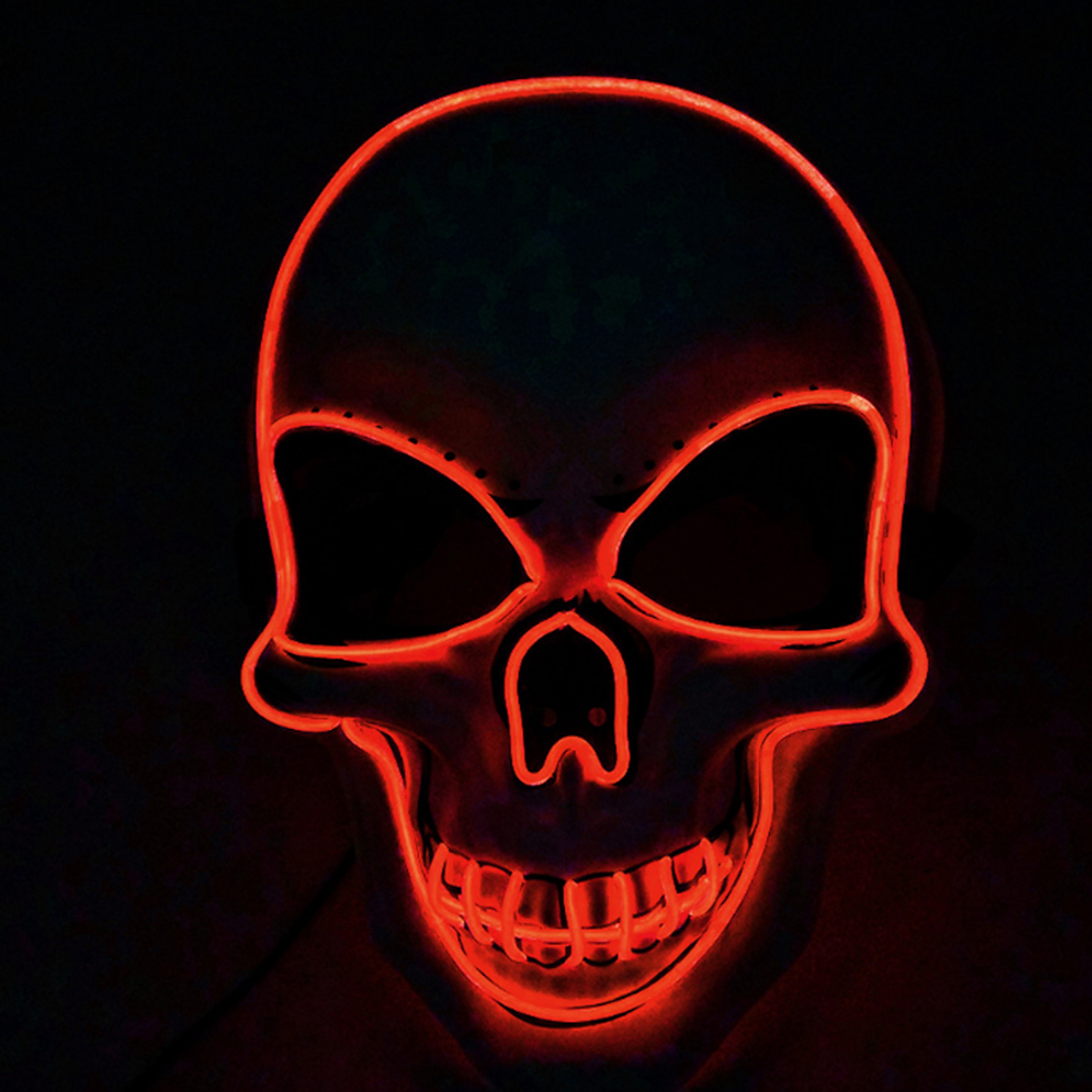Light Up Halloween Skeleton Mask And LED Gloves Costume Accessories 7
