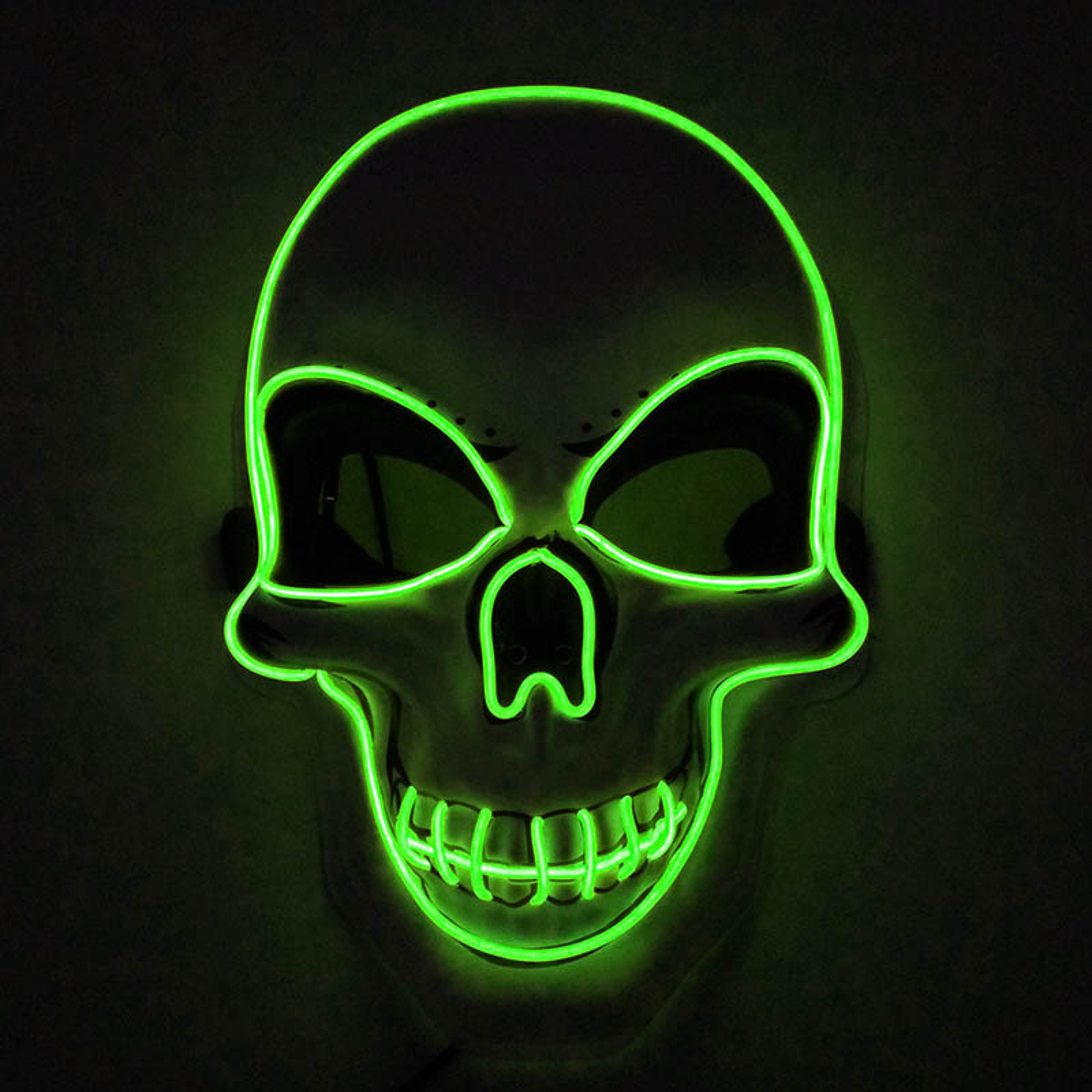 Light Up Halloween Skeleton Mask And LED Gloves Costume Accessories 10