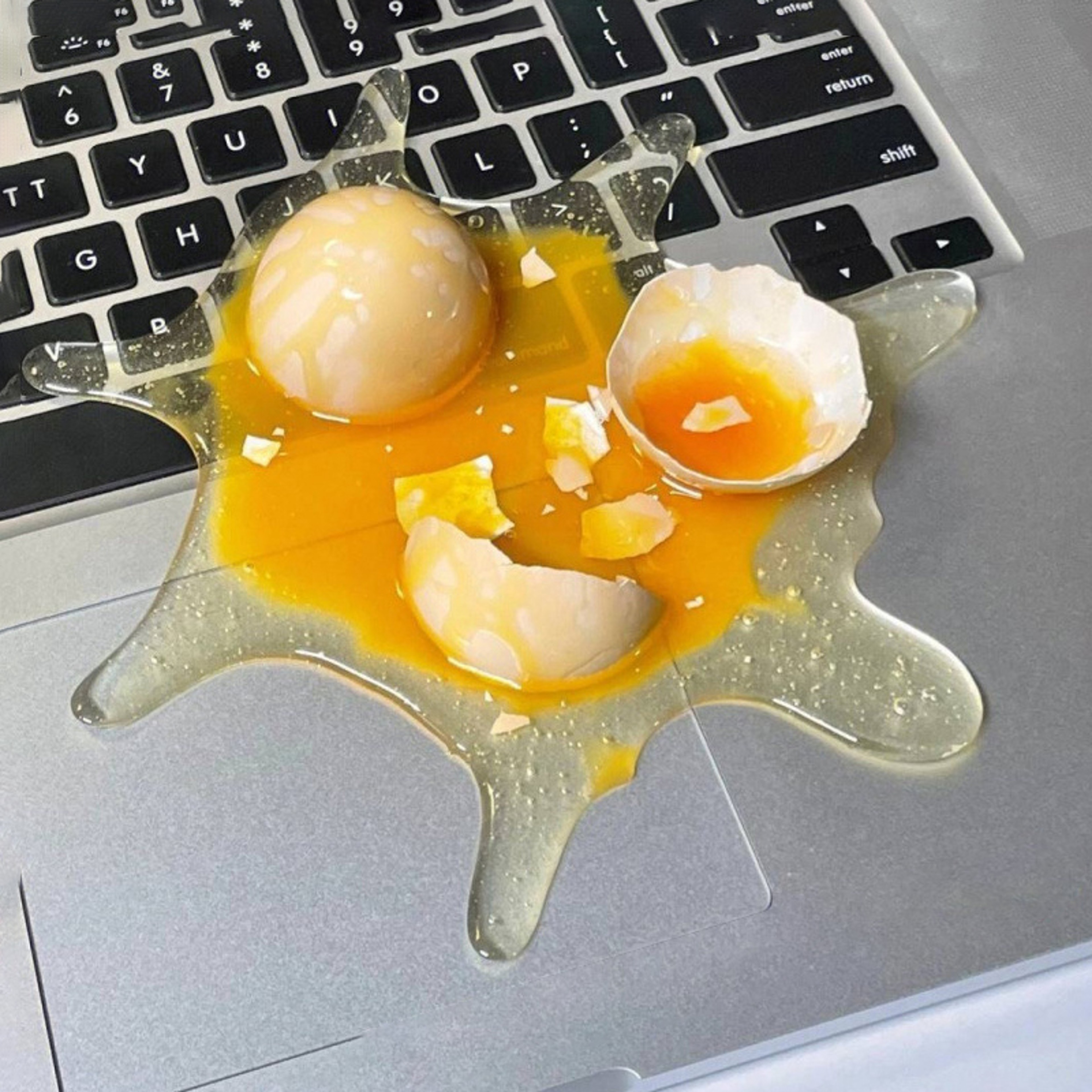 Funny Crushed Egg Phone Holder Silicone Desk Stand and Novelty Decoration – view 1