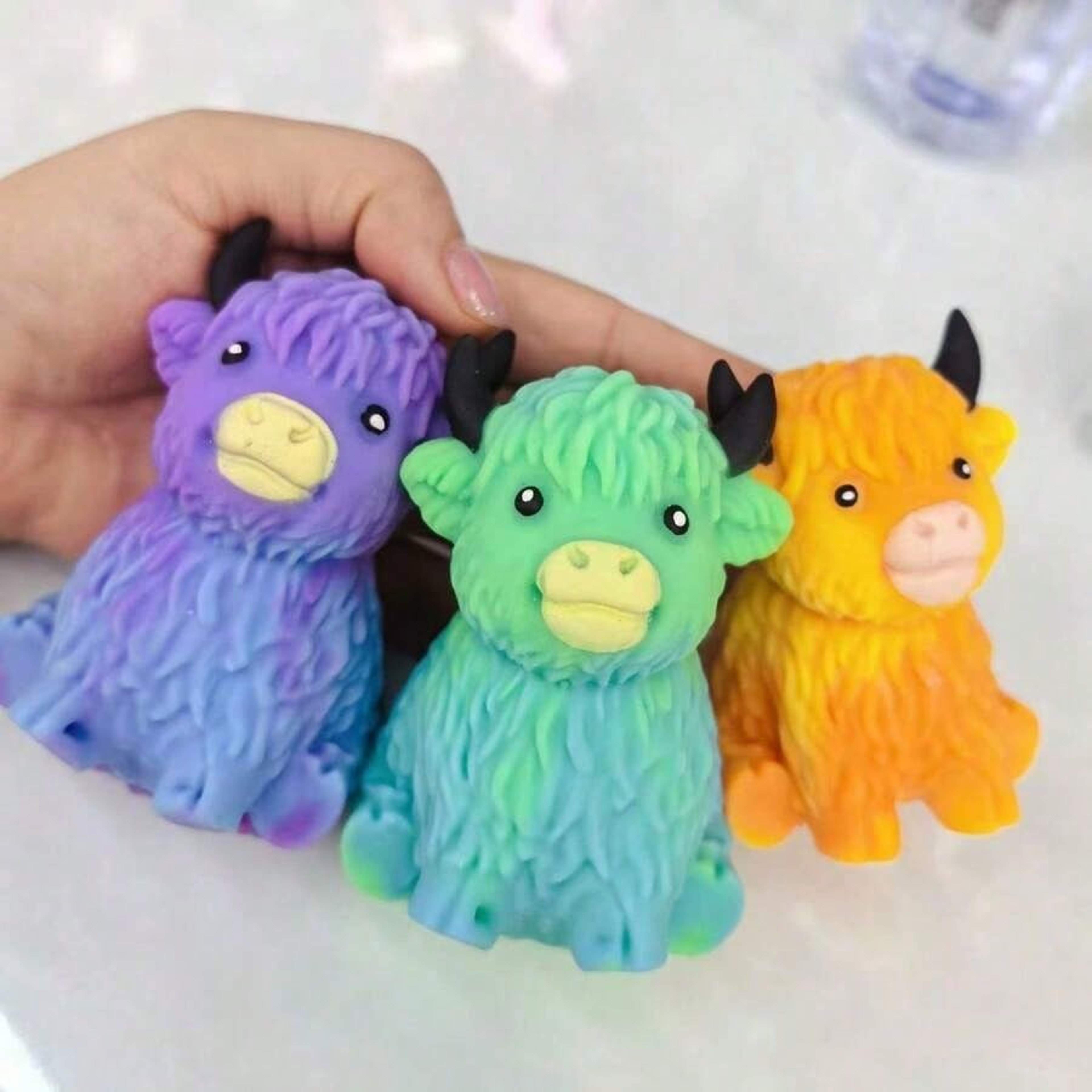 Scottish Highland Cow Stress Relief Toy Soft Slow Bounce Sensory Squeeze Toy 3