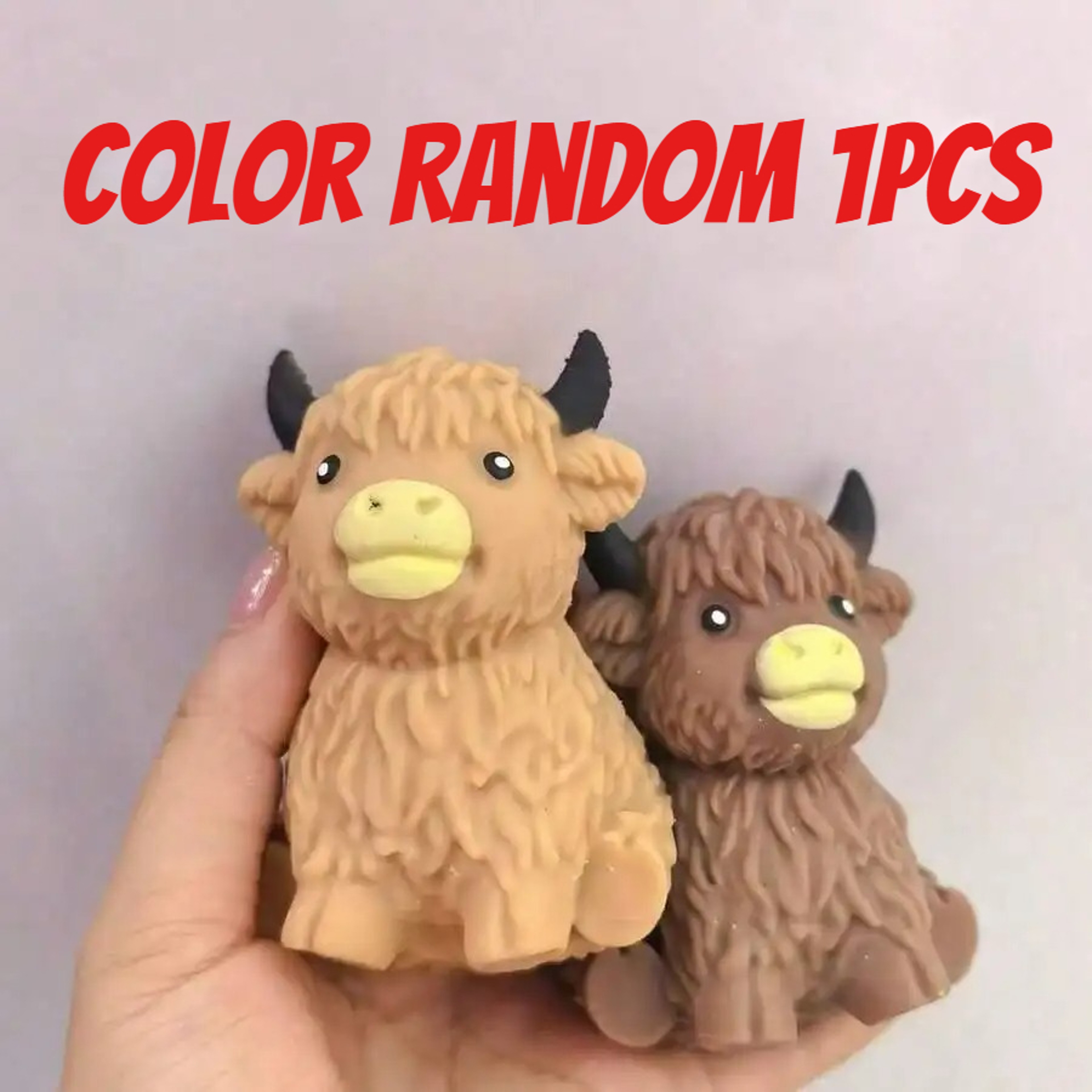 Scottish Highland Cow Stress Relief Toy Soft Slow Bounce Sensory Squeeze Toy 7