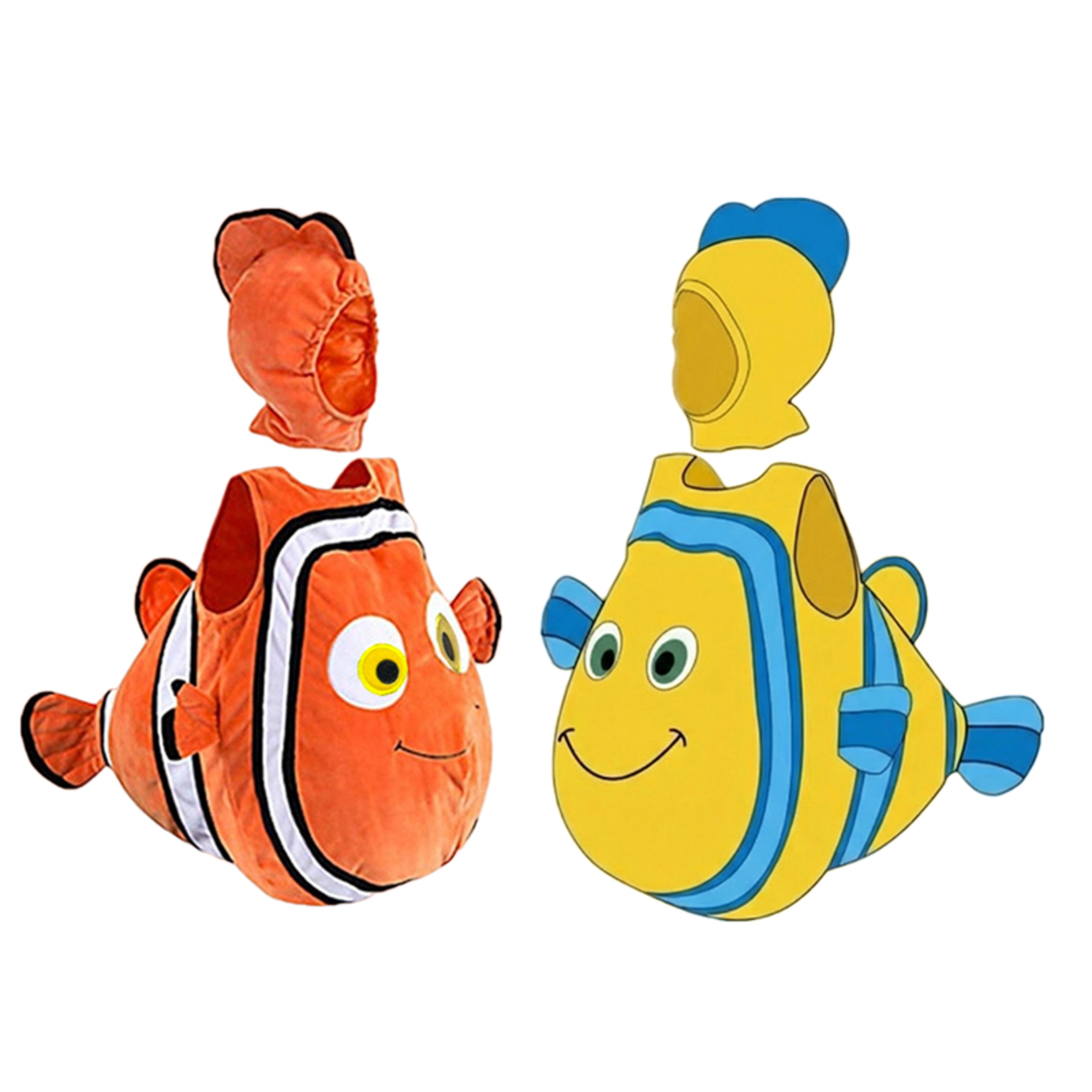 Toddler Clown Fish Costume Hooded Halloween Dress Up Set For Kids 1