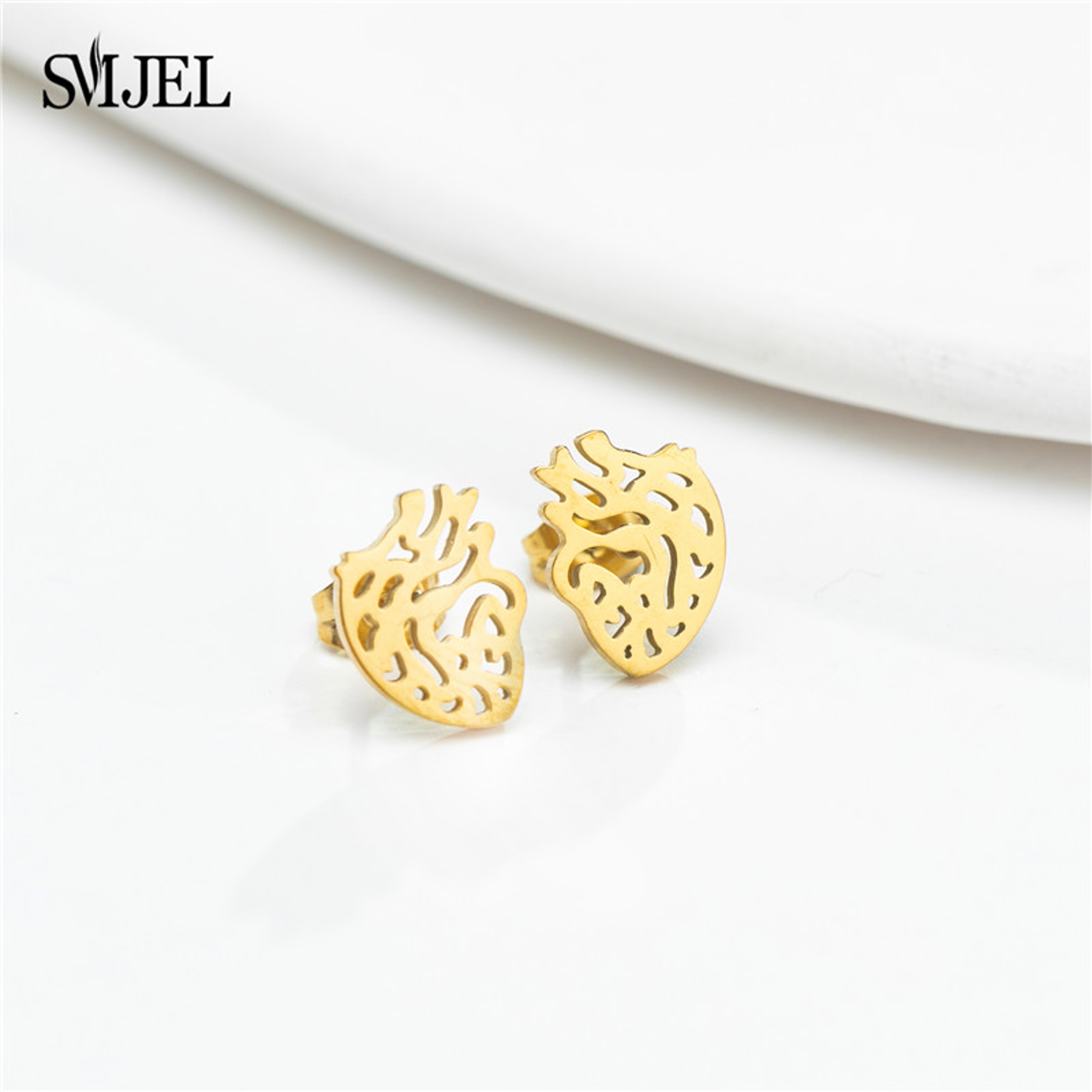 Stainless Steel Sperm Shape Stud Earrings – Funny Punk Style Unisex Jewelry – view 13