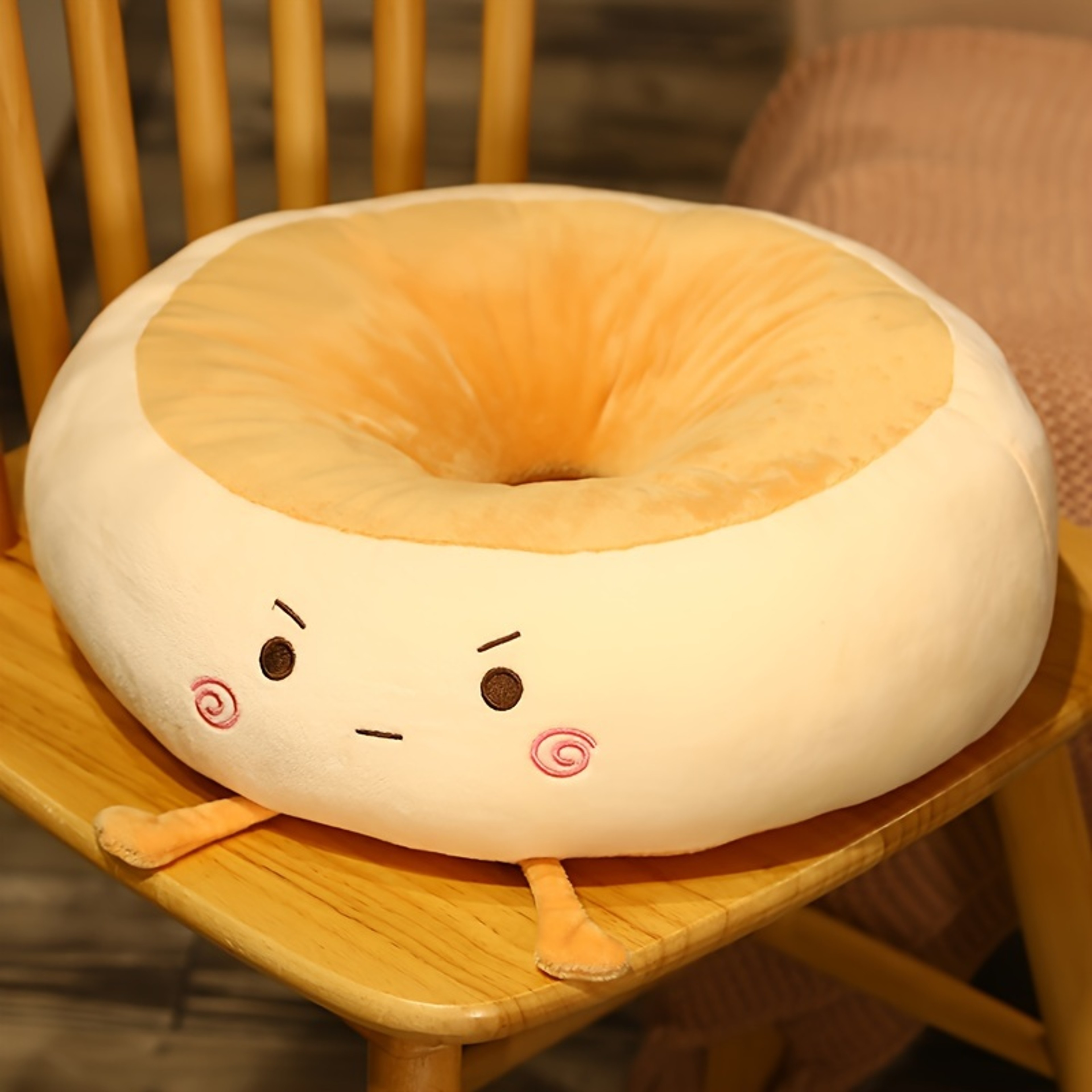 Bread Shaped Seat Cushion With Memory Foam For Chair And Back Support 3