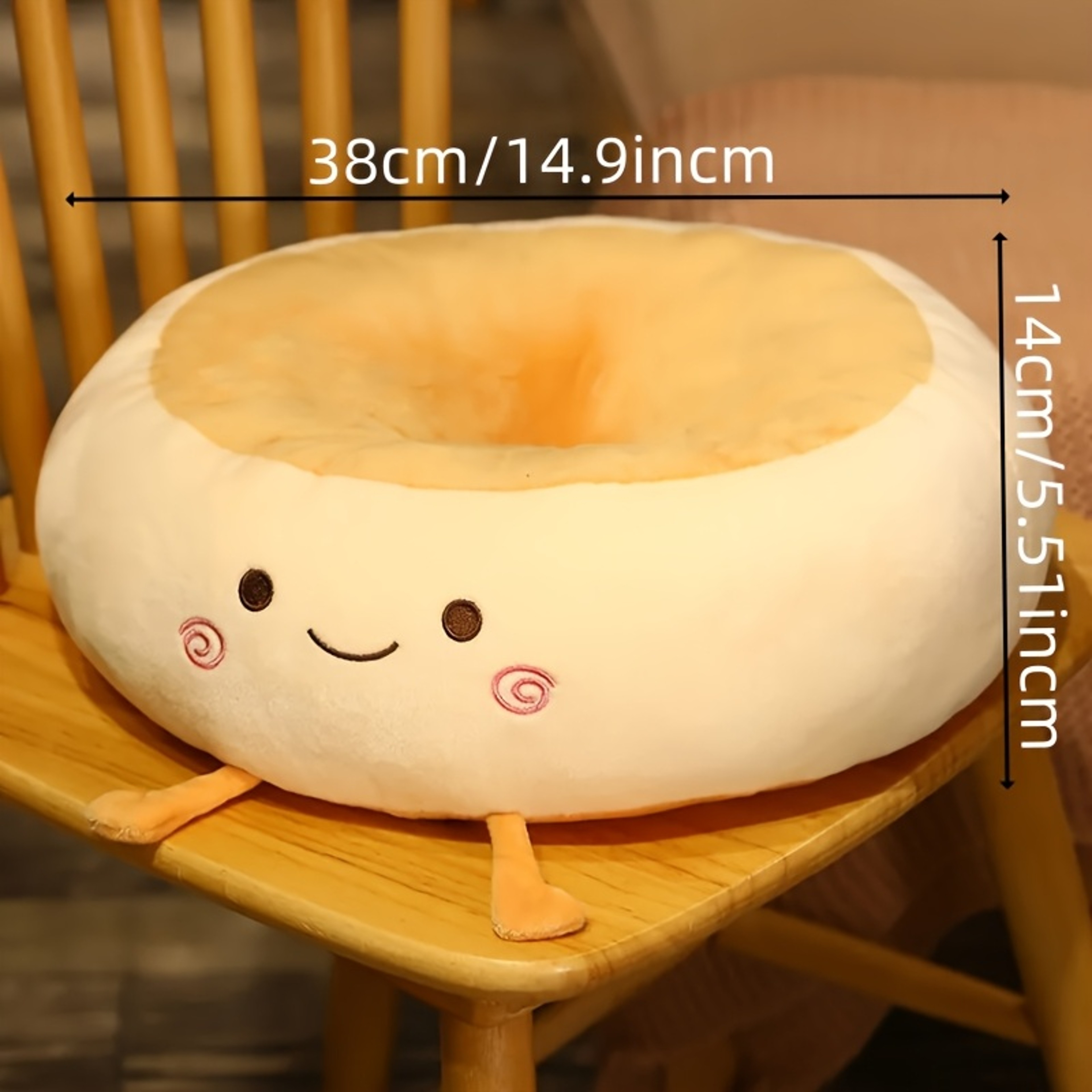 Bread Shaped Seat Cushion With Memory Foam For Chair And Back Support 4