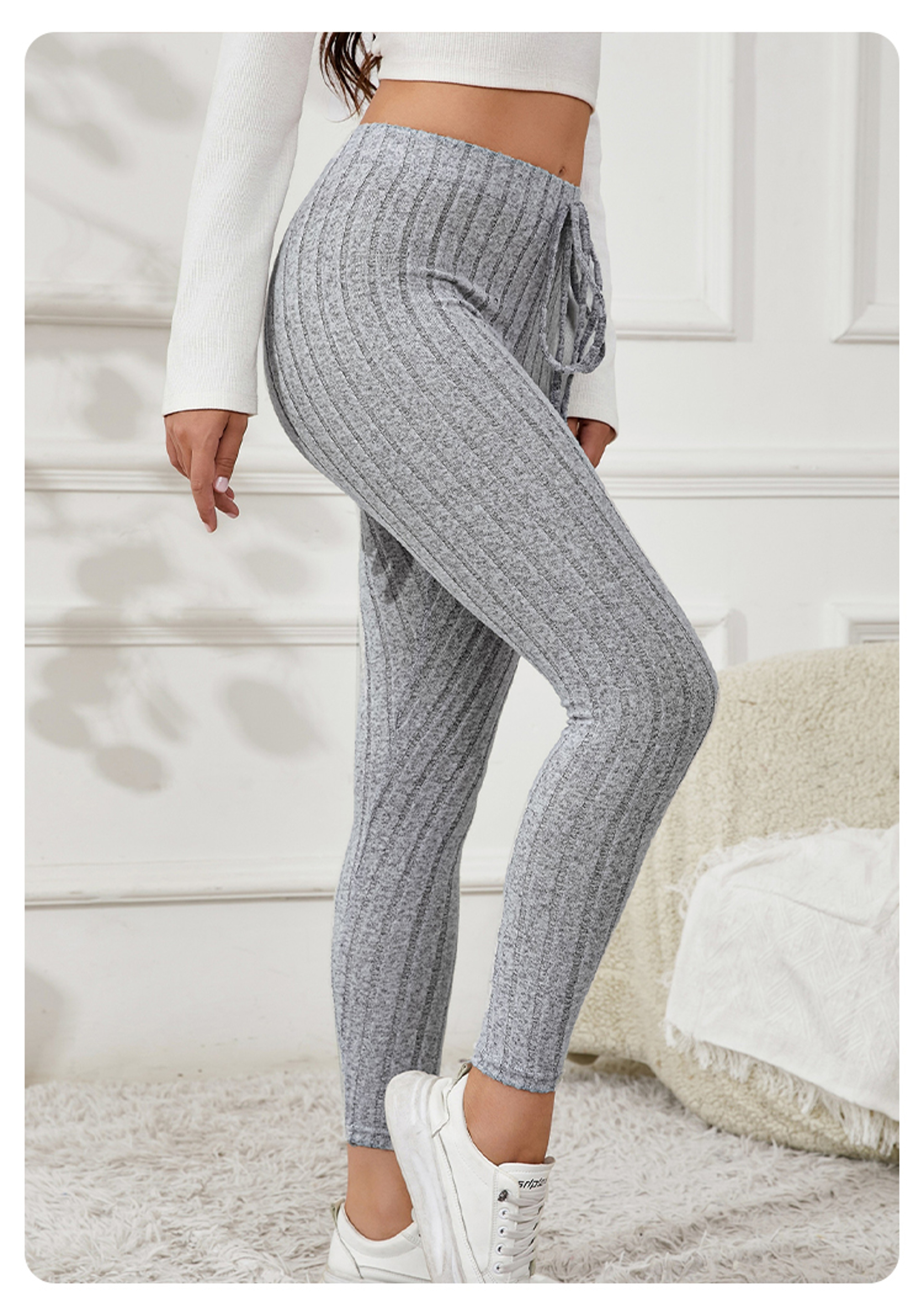 Women's High-Waisted Stretchy Leggings with Elastic Waist for Casual Everyday Wear – view 7