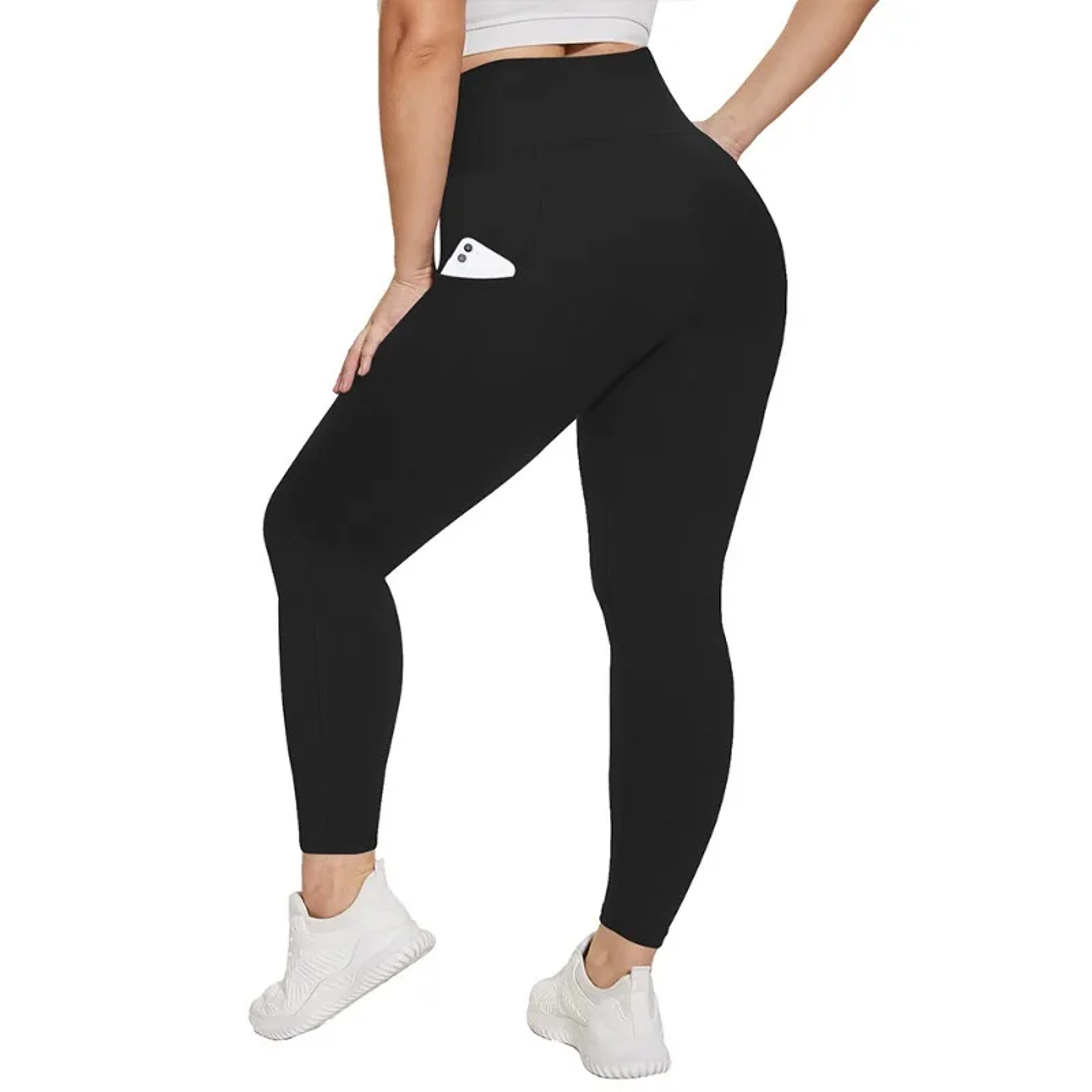 Womens Plus Size HighWaisted Yoga Leggings With Pockets And ButtLifting Design 6