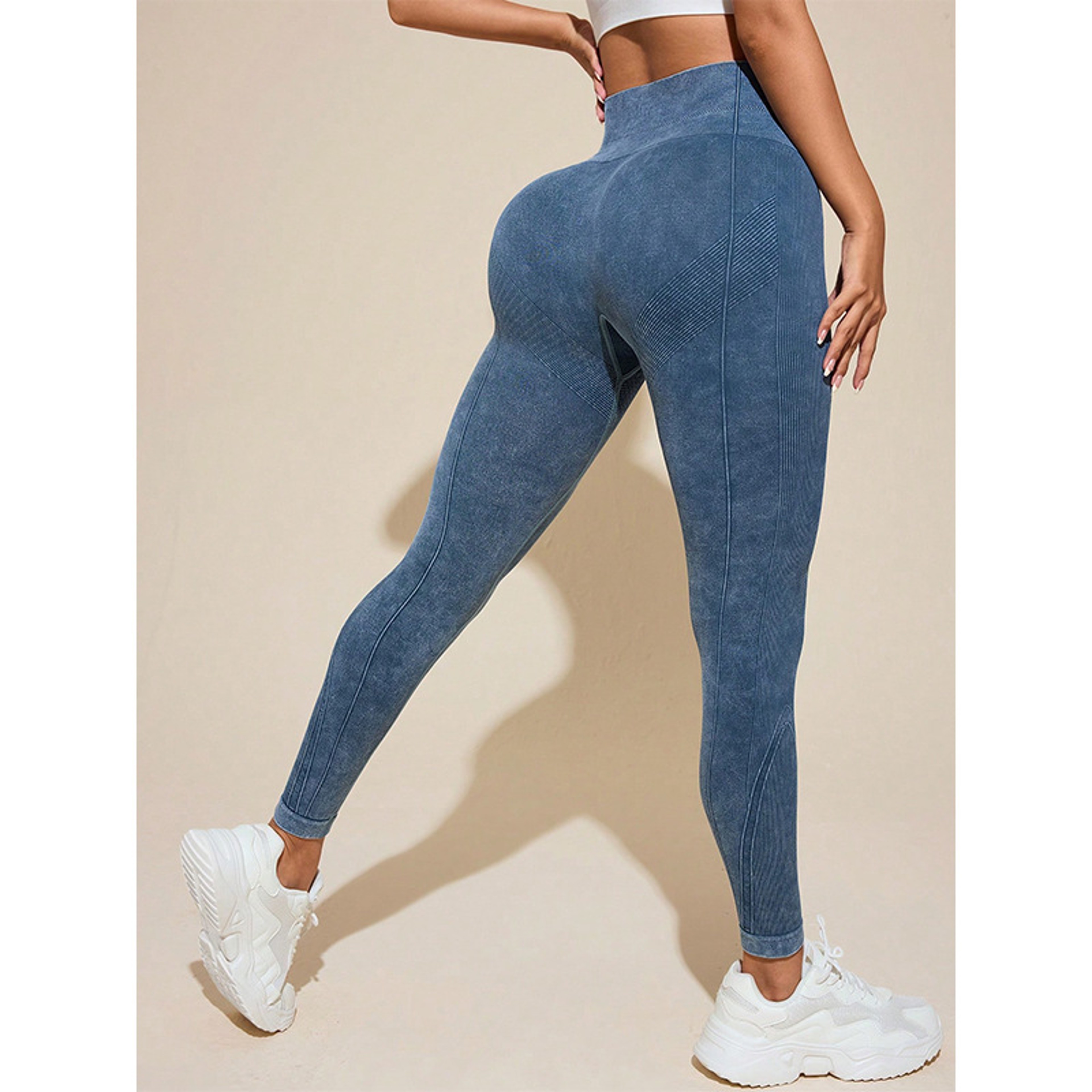 Womens High Waisted Seamless Yoga Leggings With Stretchy Booty Lifting Fit 16