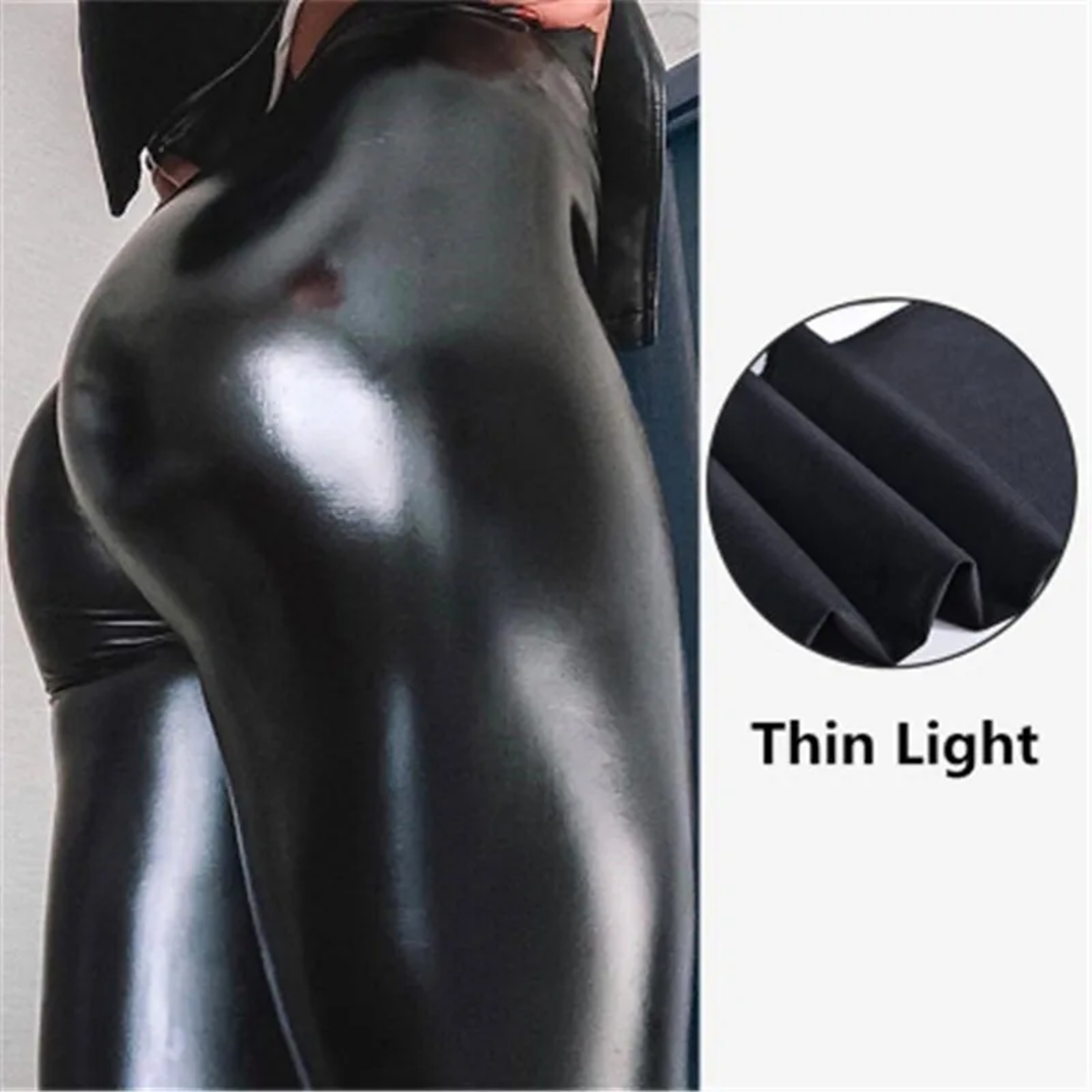 High Waisted Faux Leather Leggings For Women With Stretchy Booty Lifting Fit 6