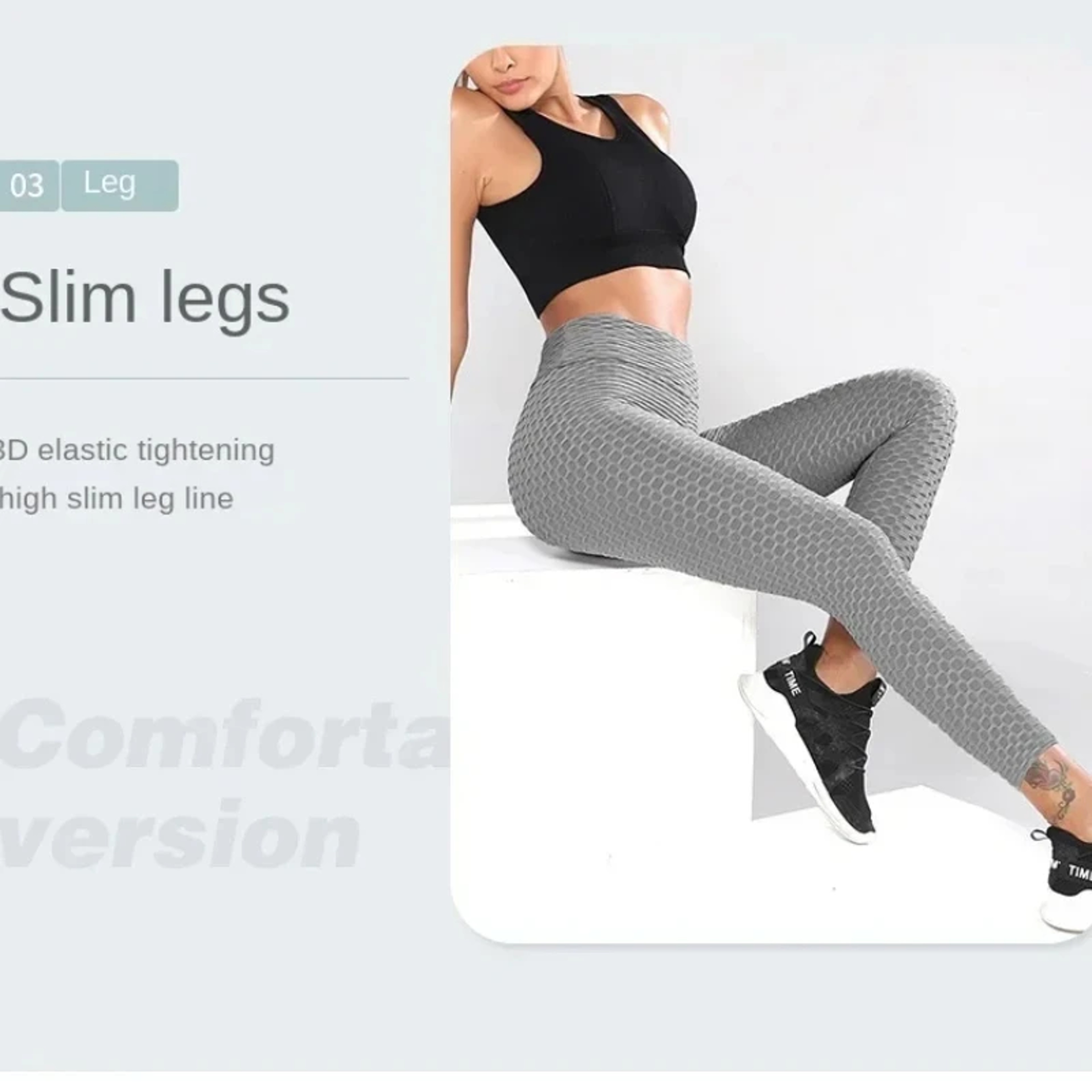 Women's High Waisted Compression Leggings with Tummy Control and Booty Lifting Fit – view 5