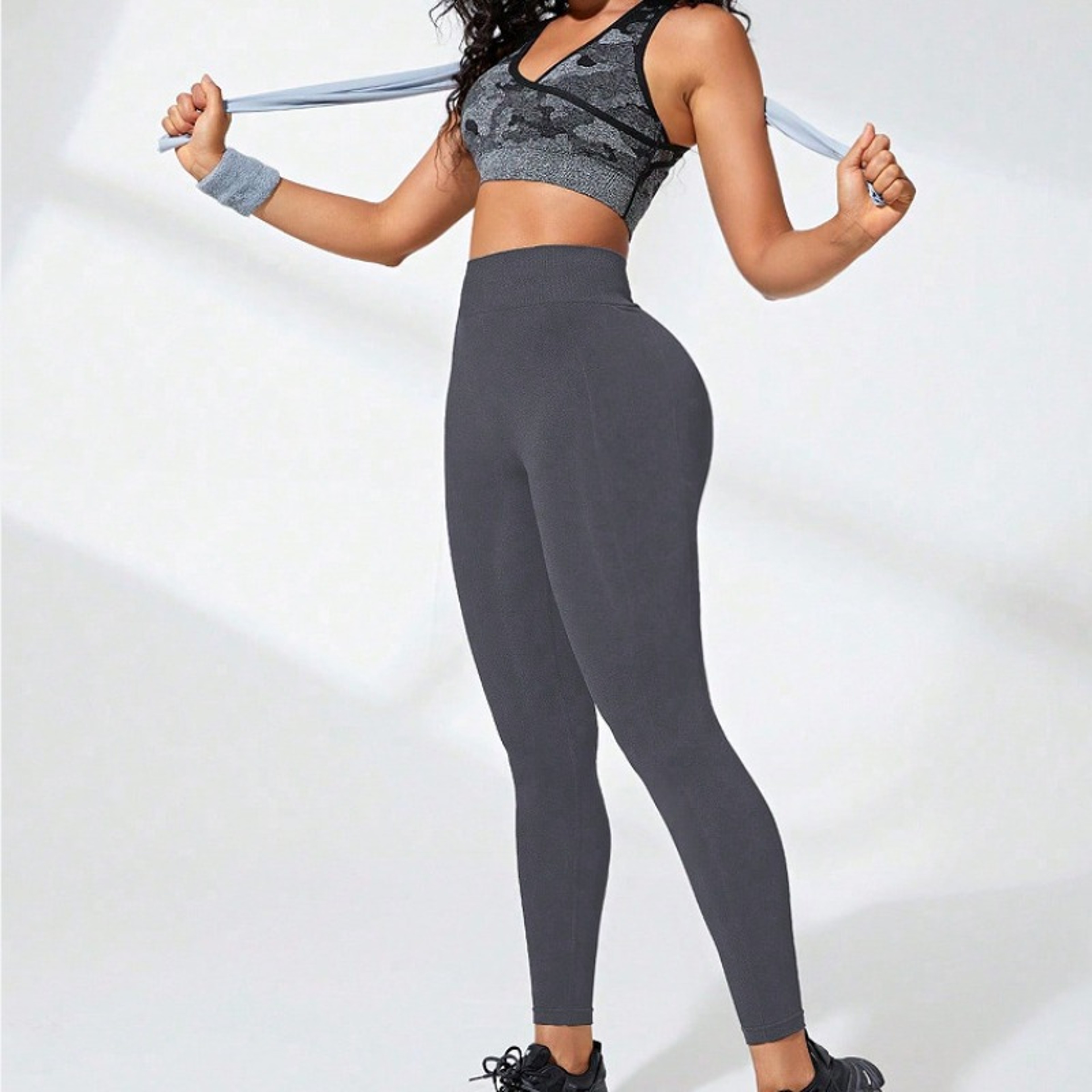 Womens HighWaisted Seamless Yoga Leggings With ButtLifting Stretch Fit 6