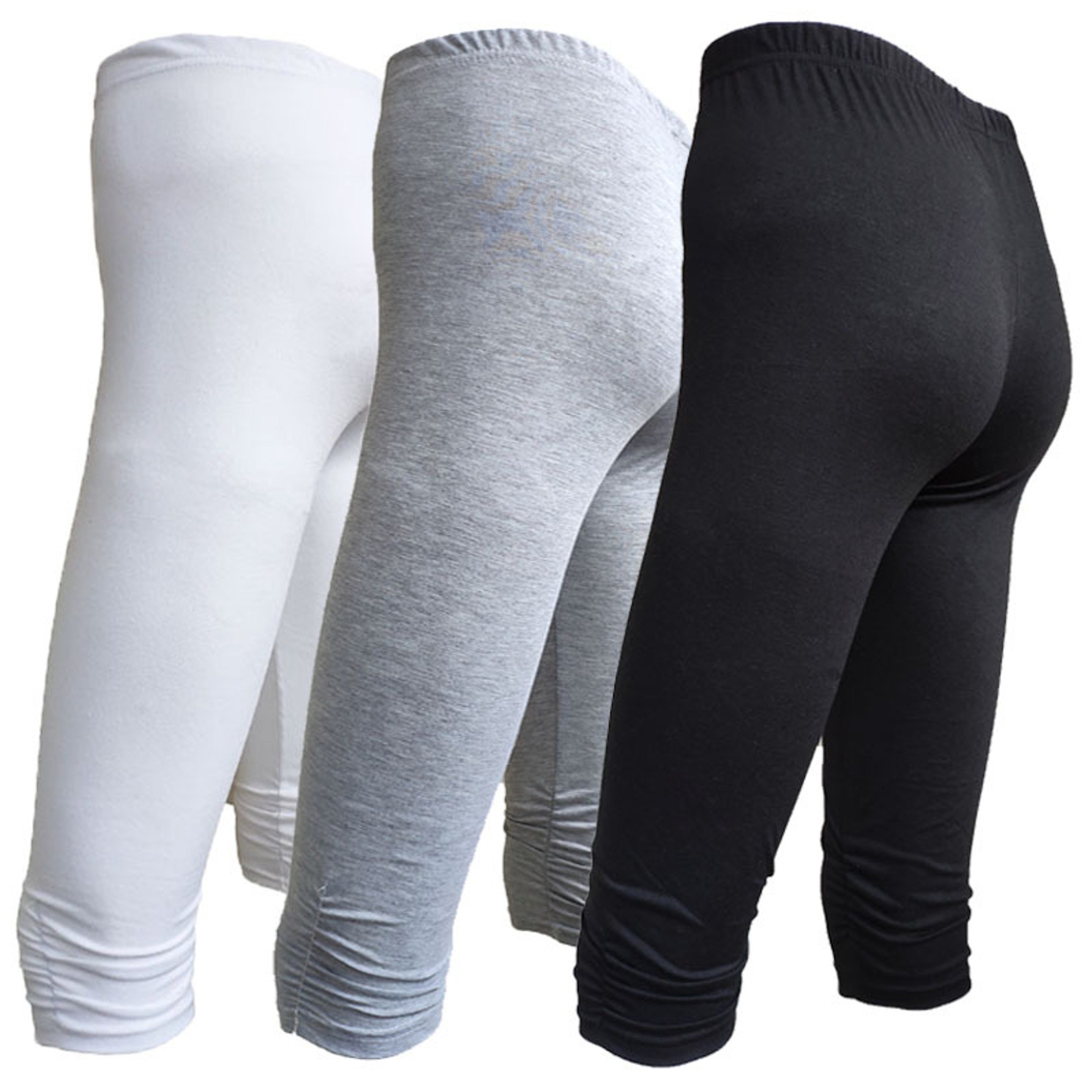 Womens High Waisted Capri Yoga Leggings  Squat Proof Cropped Workout Pants 5
