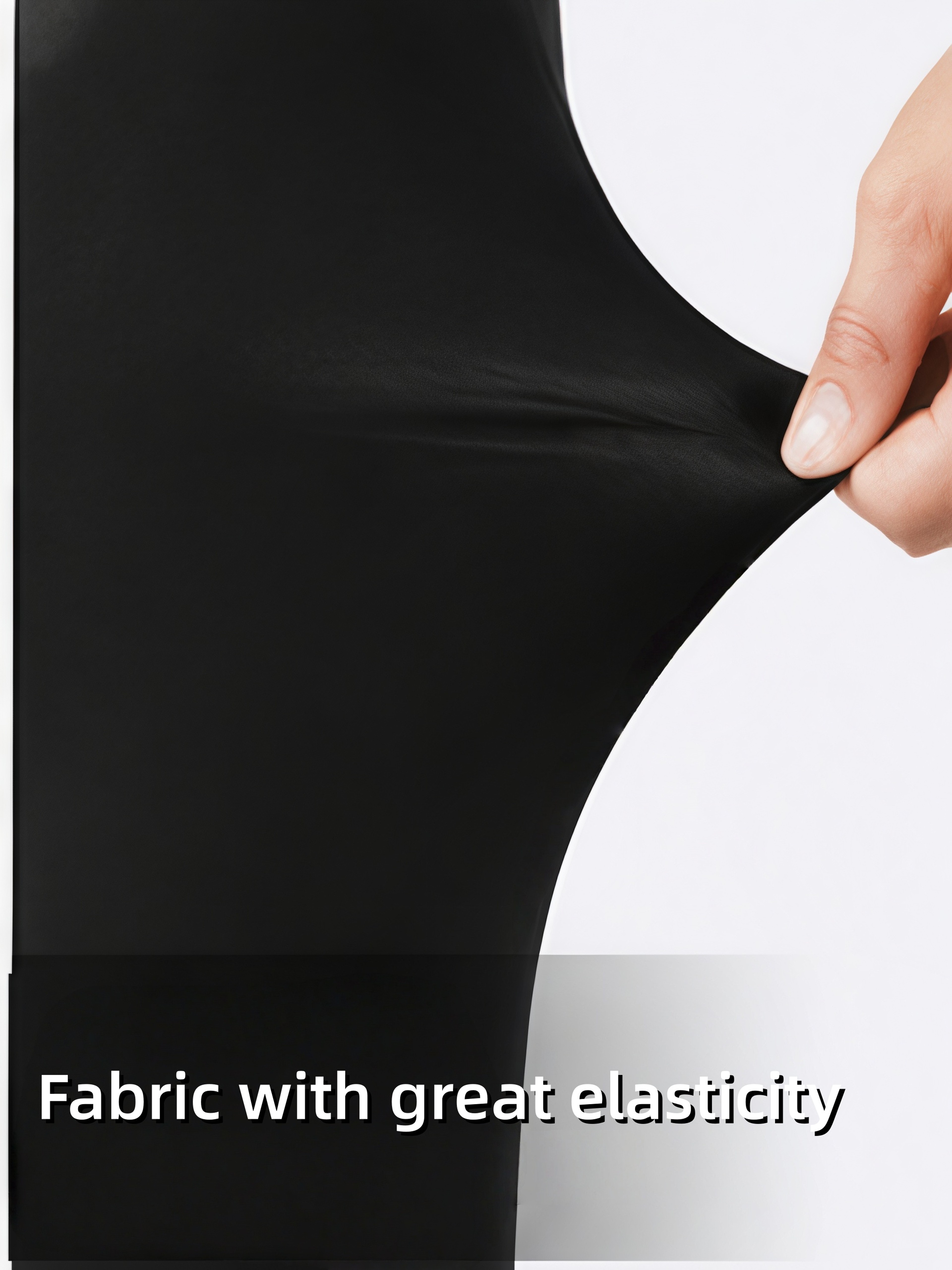 Women's High Waist Thermal Tights Stretch Seamless Black Pantyhose – view 5