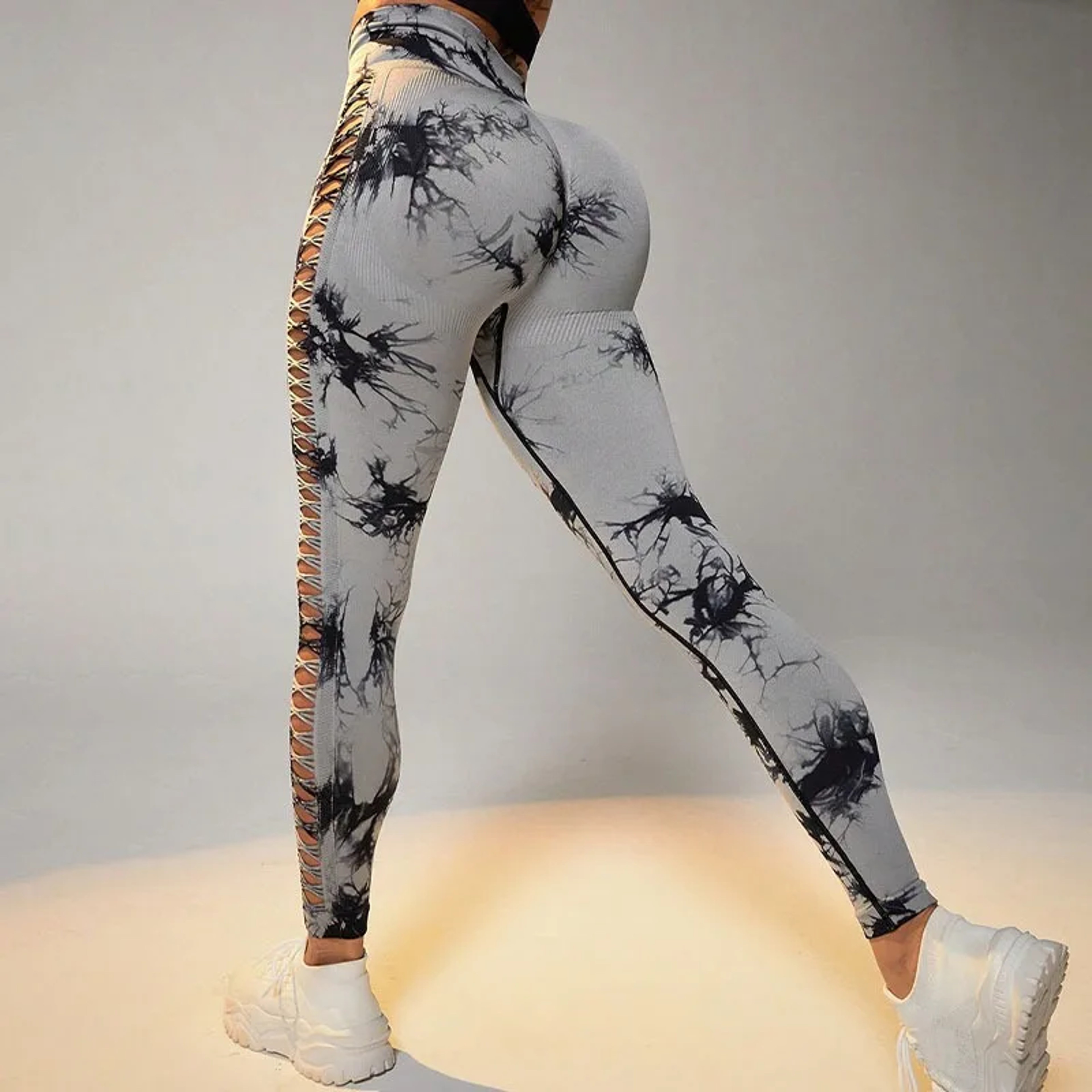 Women's High Waist Tie-Dye Seamless Booty Lifting Yoga Leggings – view 2