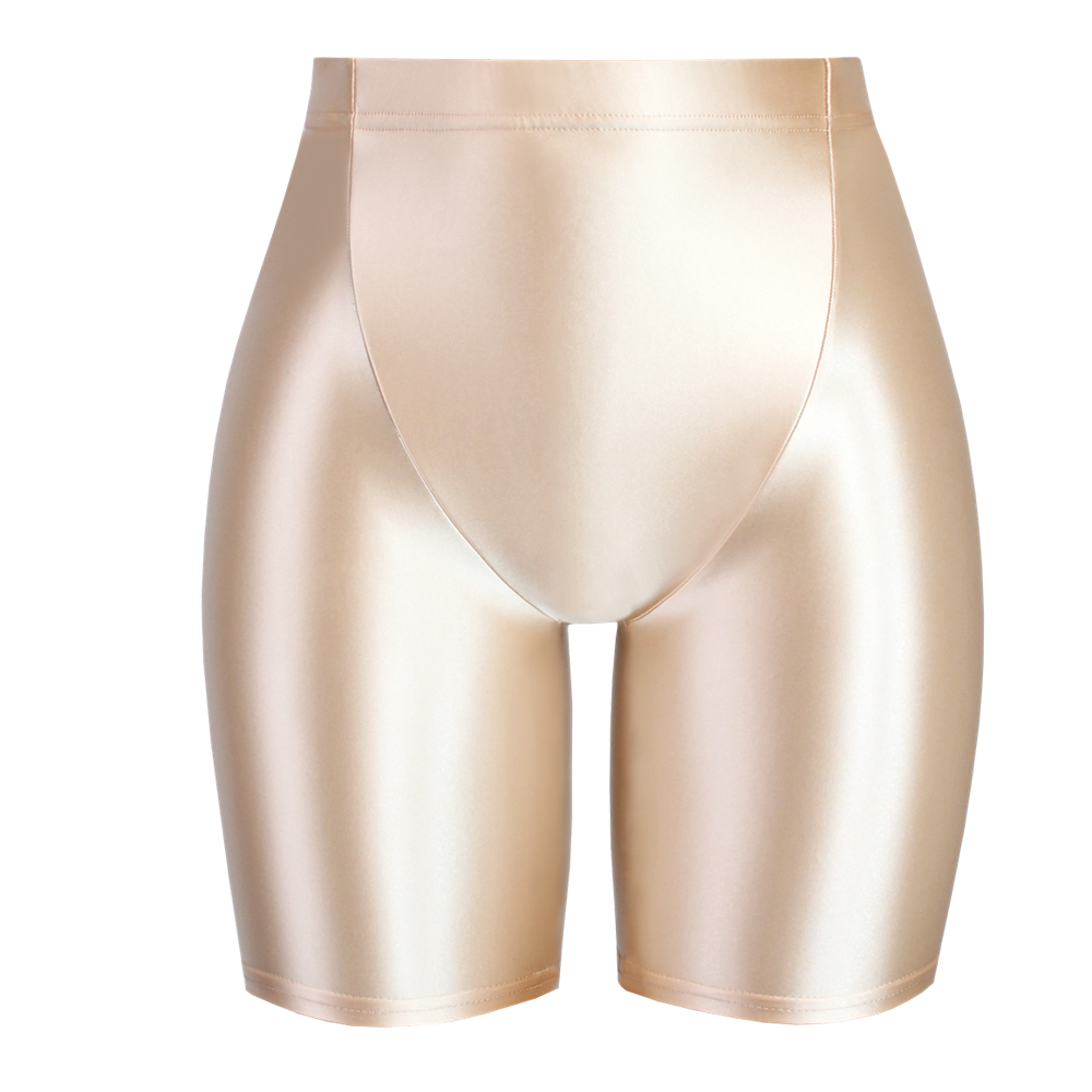 Womens High Waisted Shiny Capri Leggings With Seamless Stretch Fit 12