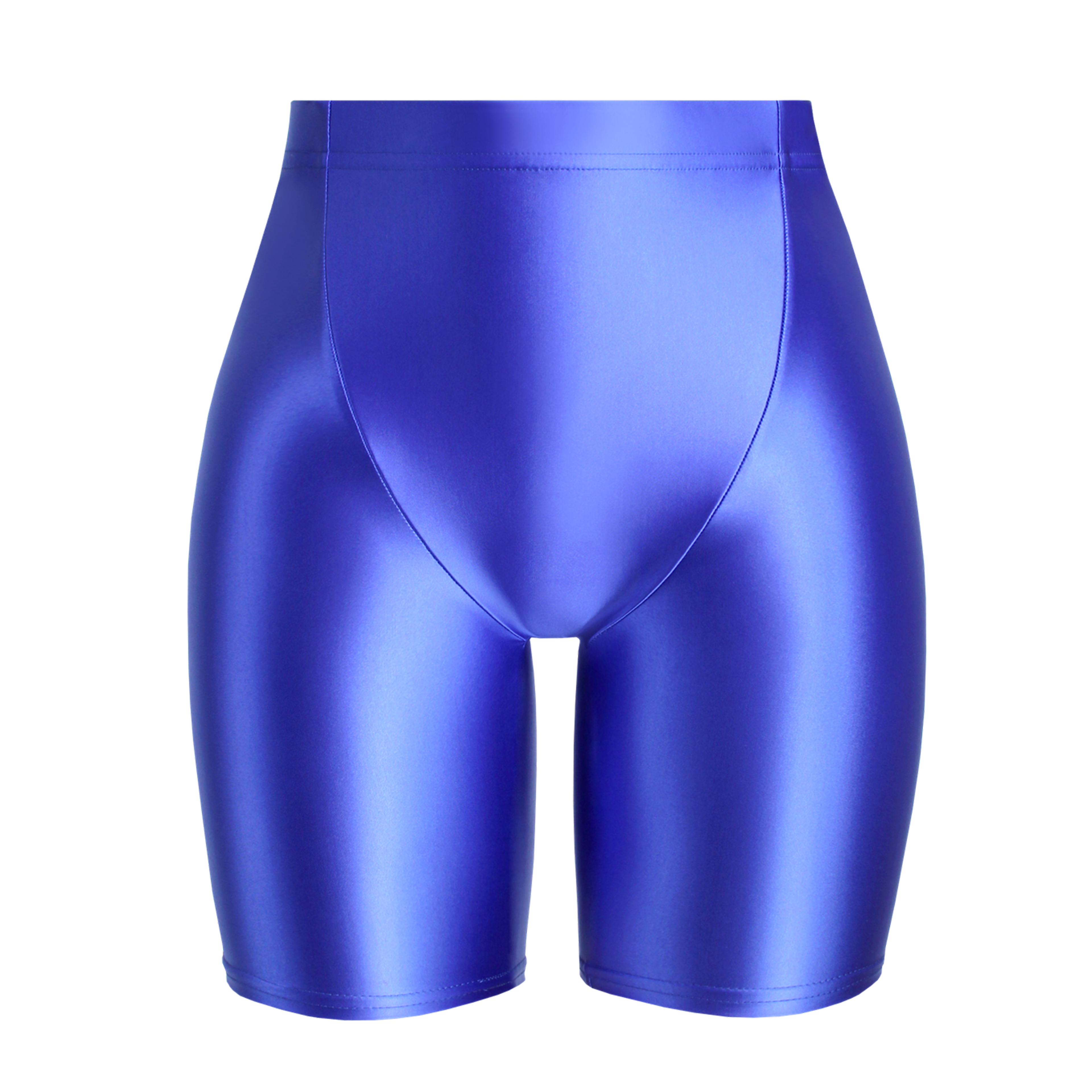 Womens High Waisted Shiny Capri Leggings With Seamless Stretch Fit 21