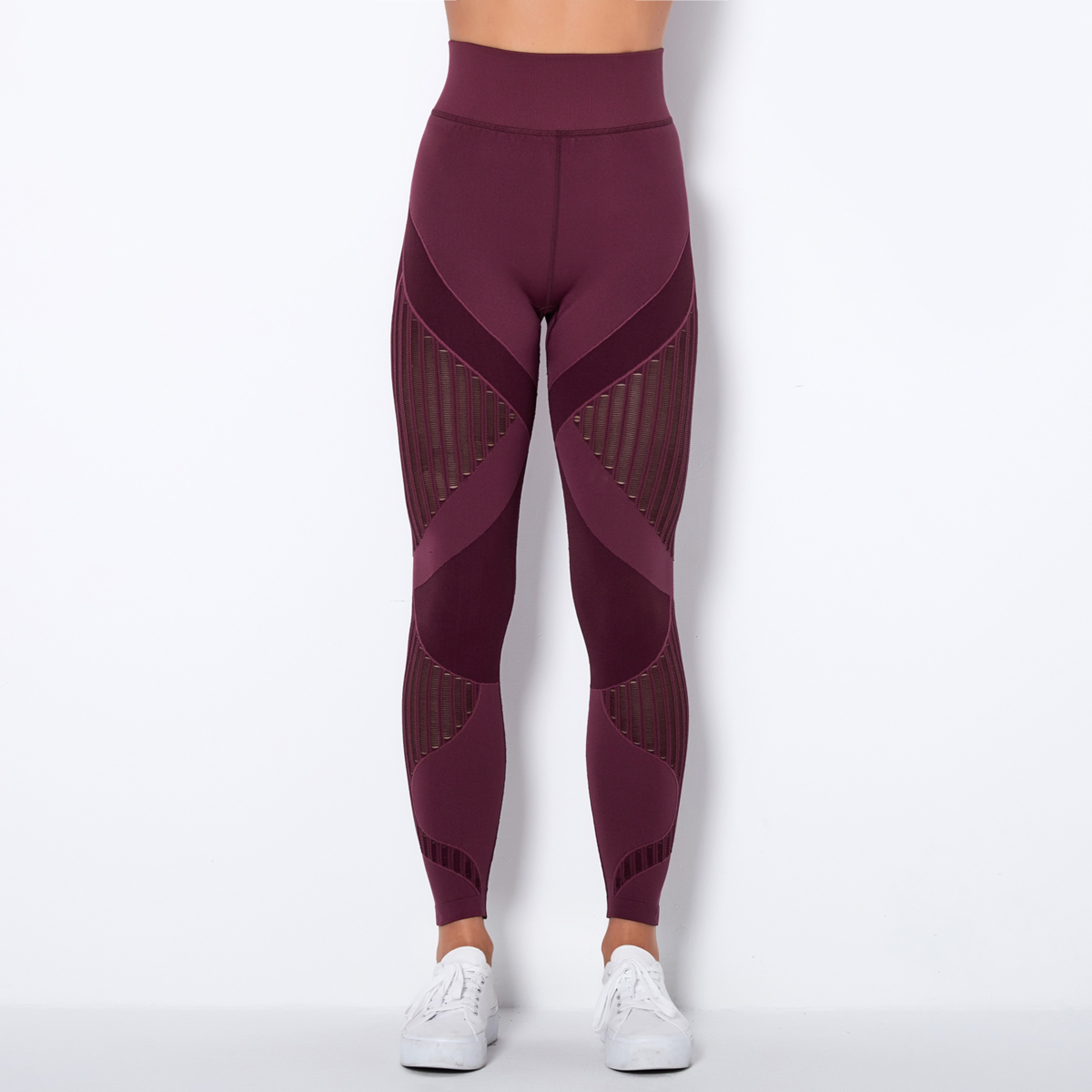 Womens High Waisted Seamless Yoga Leggings With Breathable Stretch Fabric 2