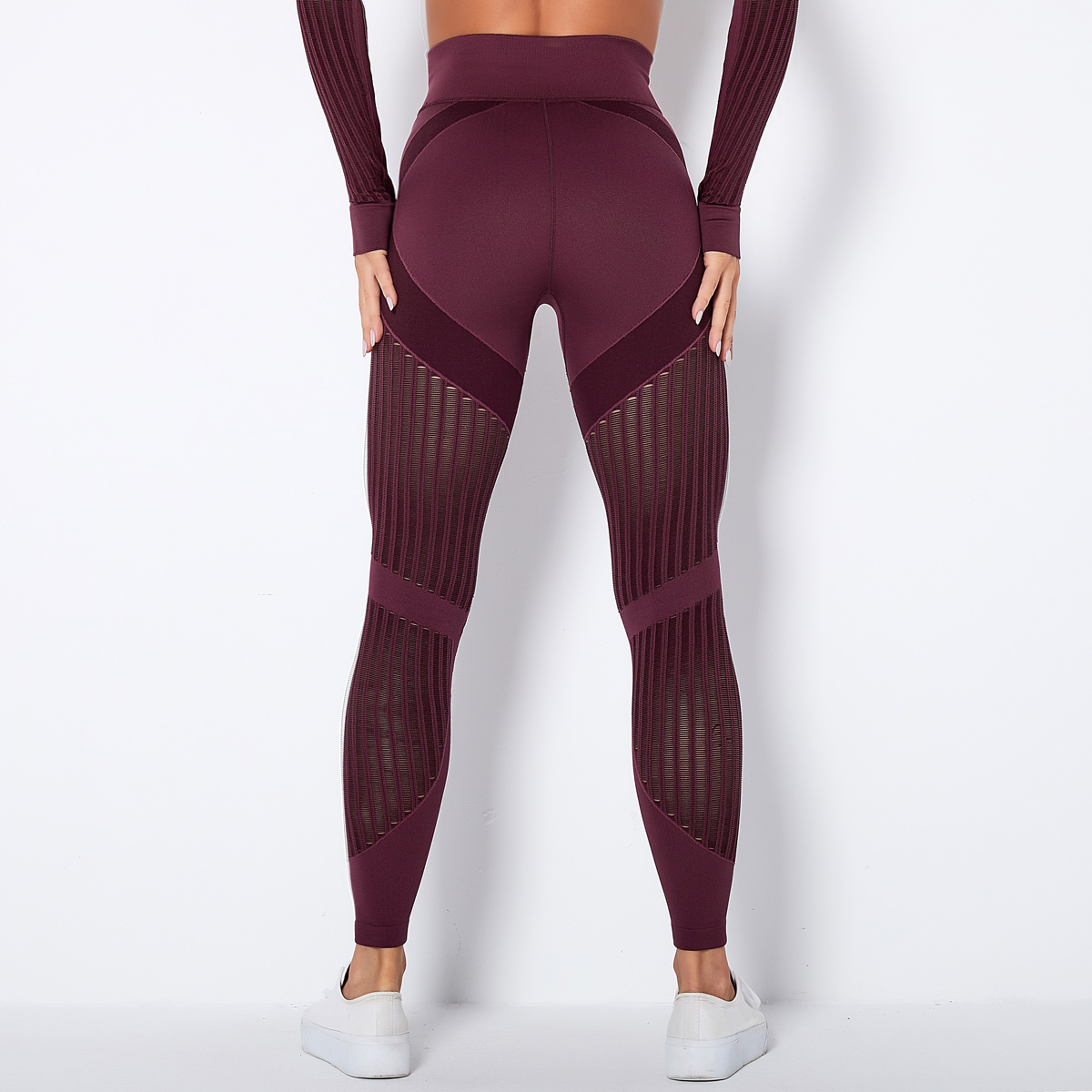Womens High Waisted Seamless Yoga Leggings With Breathable Stretch Fabric 3