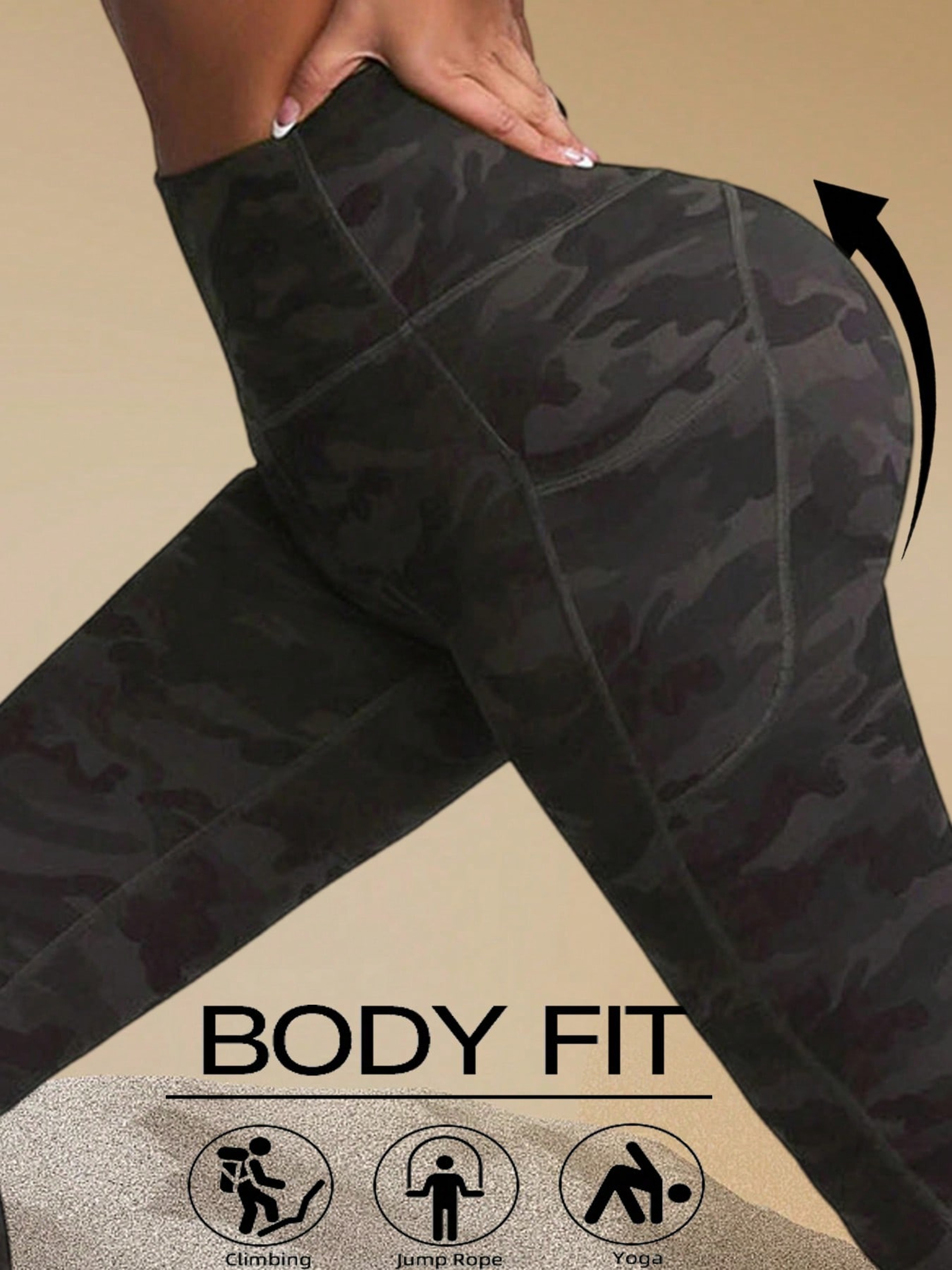 High Waisted Camouflage Leggings For Women With Pockets And Tummy Control 1