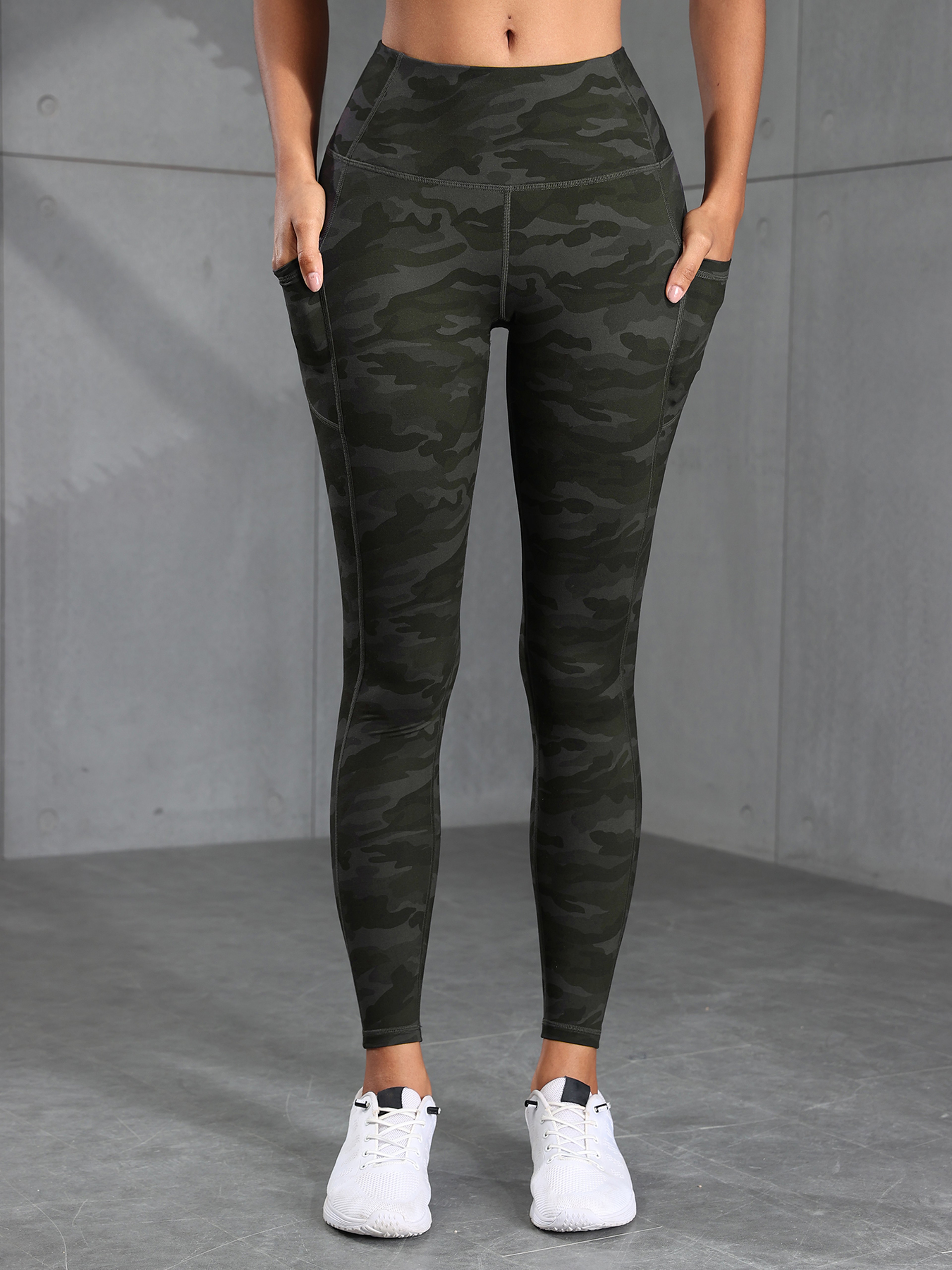 High Waisted Camouflage Leggings For Women With Pockets And Tummy Control 0