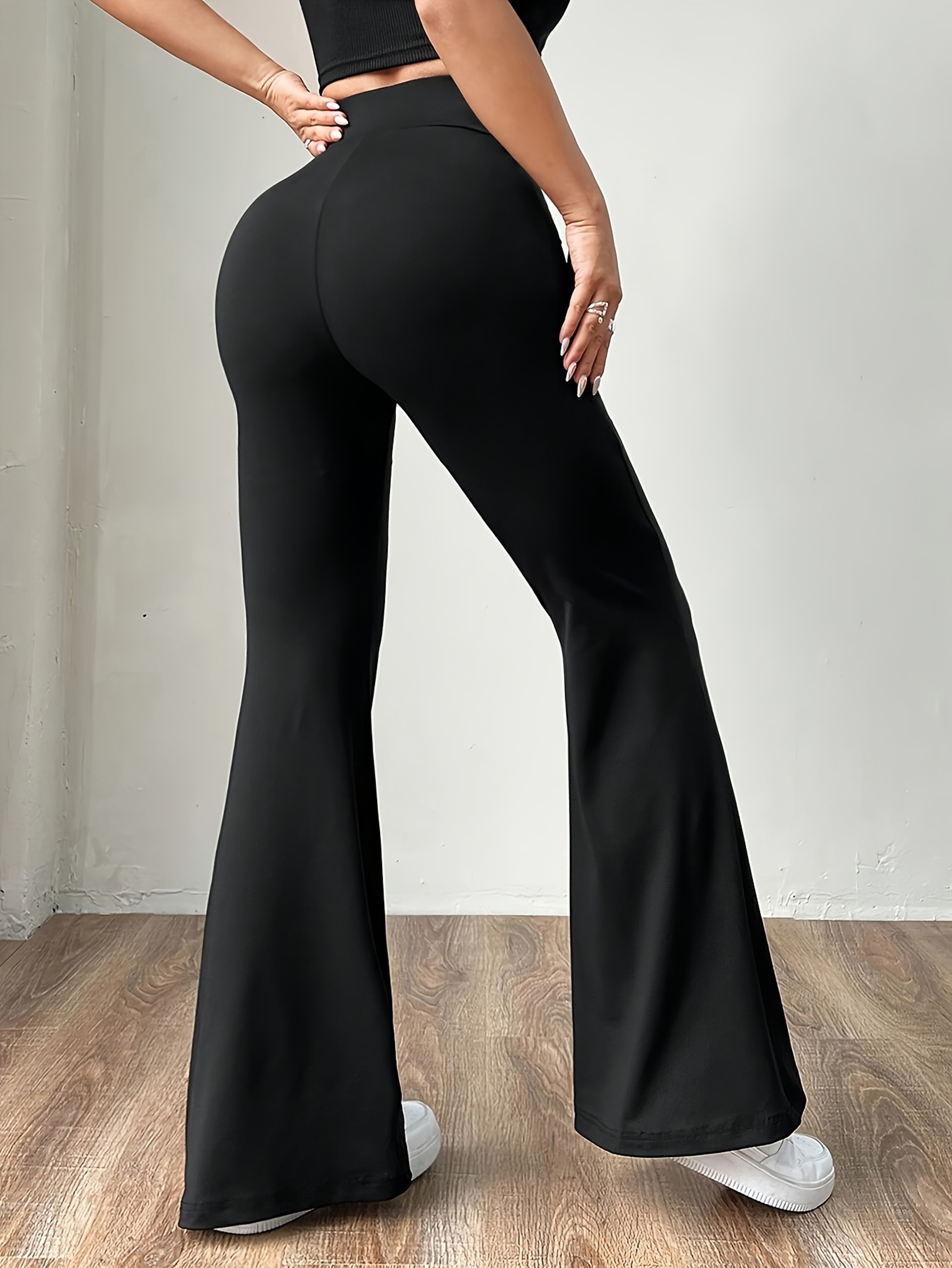 Womens High Waisted Flare Leggings With Tummy Control And Stretchy Fit 2