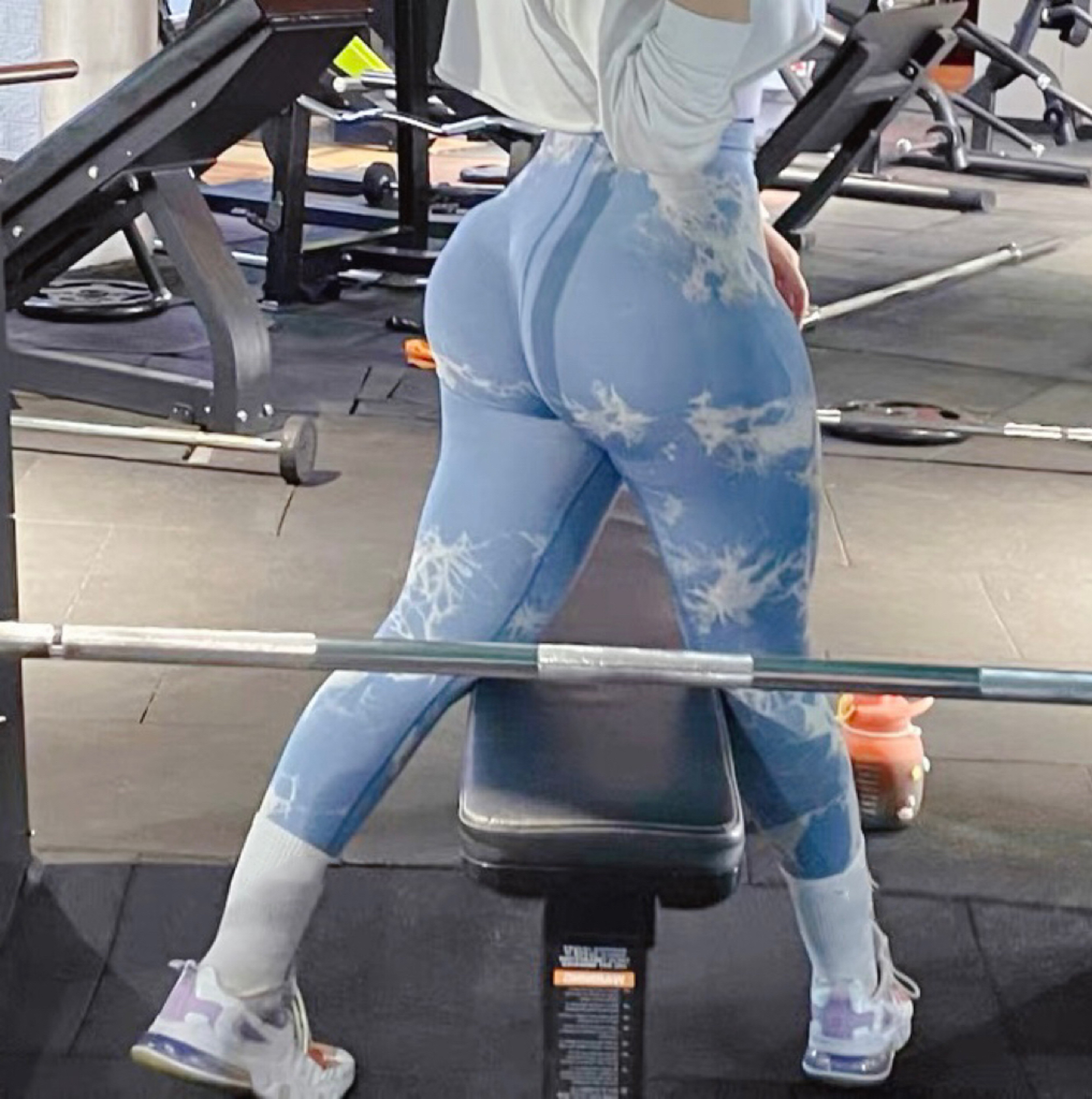 Womens High Waisted TieDye Seamless Scrunch Butt Yoga Leggings 13