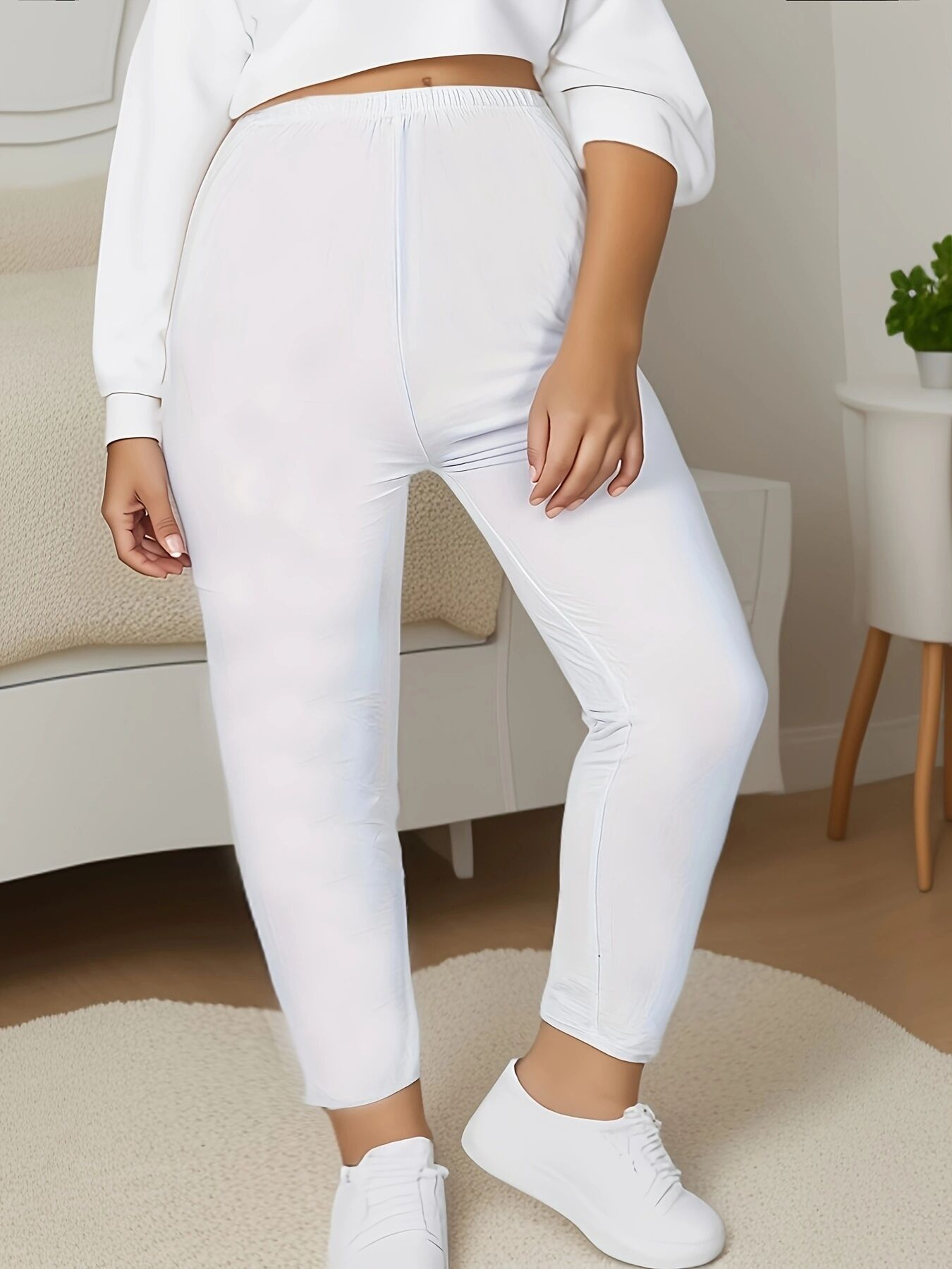 Women's Plus Size High Stretch Seamless Ankle Length Leggings – view 7