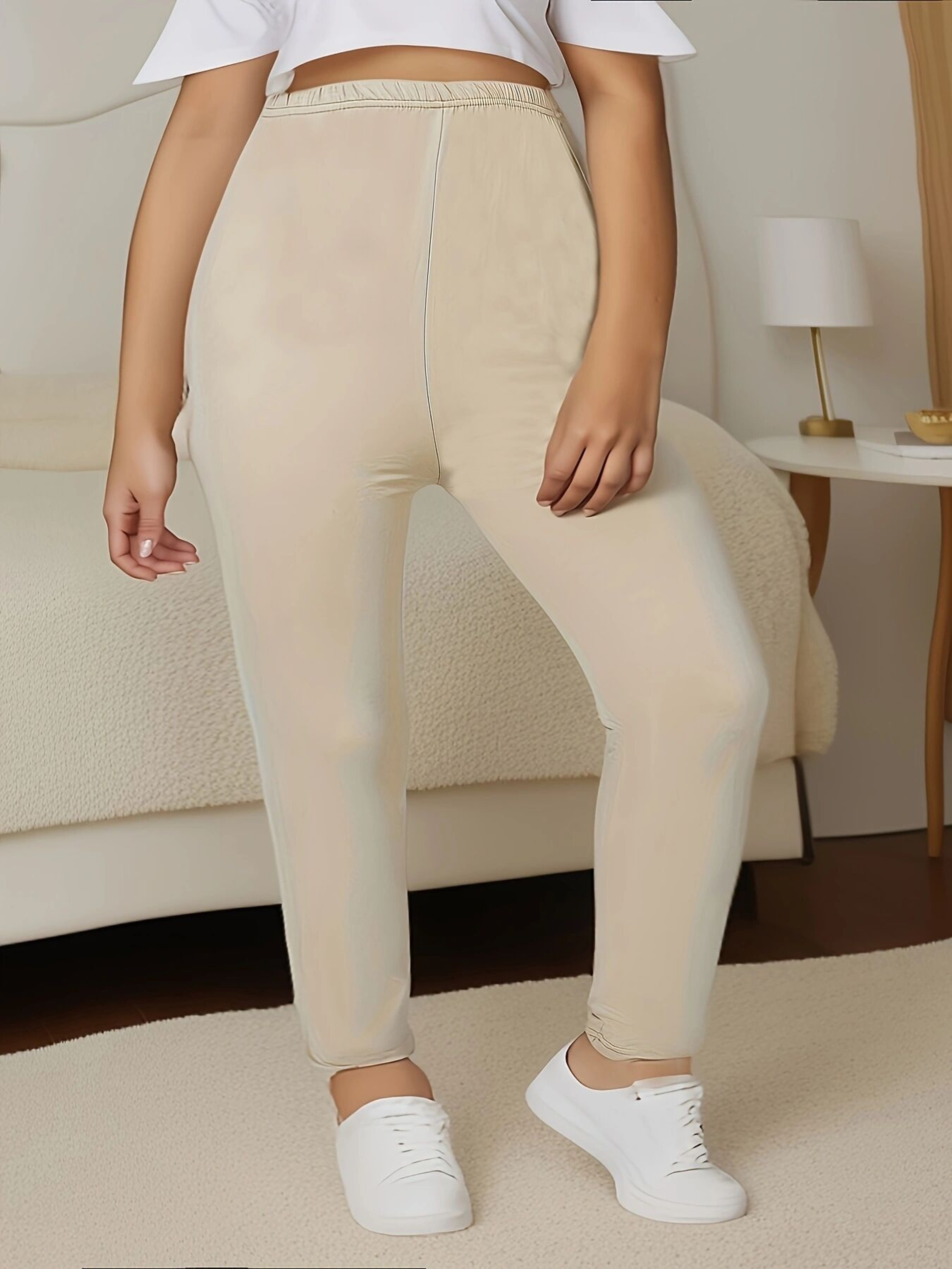 Women's Plus Size High Stretch Seamless Ankle Length Leggings – view 9